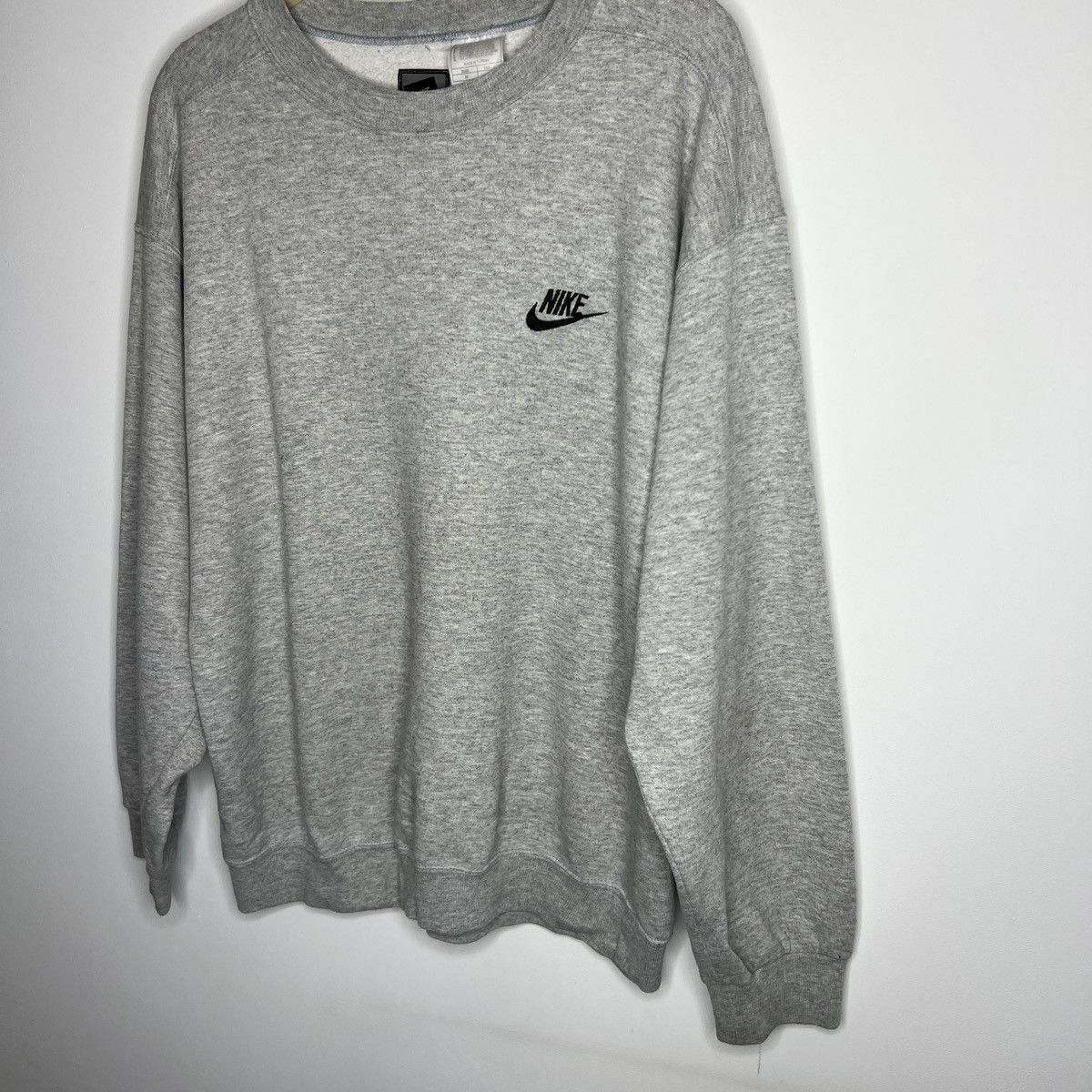 Nike × Vintage Vintage Nike Sweatshirt Crewneck Swoosh Grey Logo 90s Size US M / EU 48-50 / 2 - 2 Thumbnail