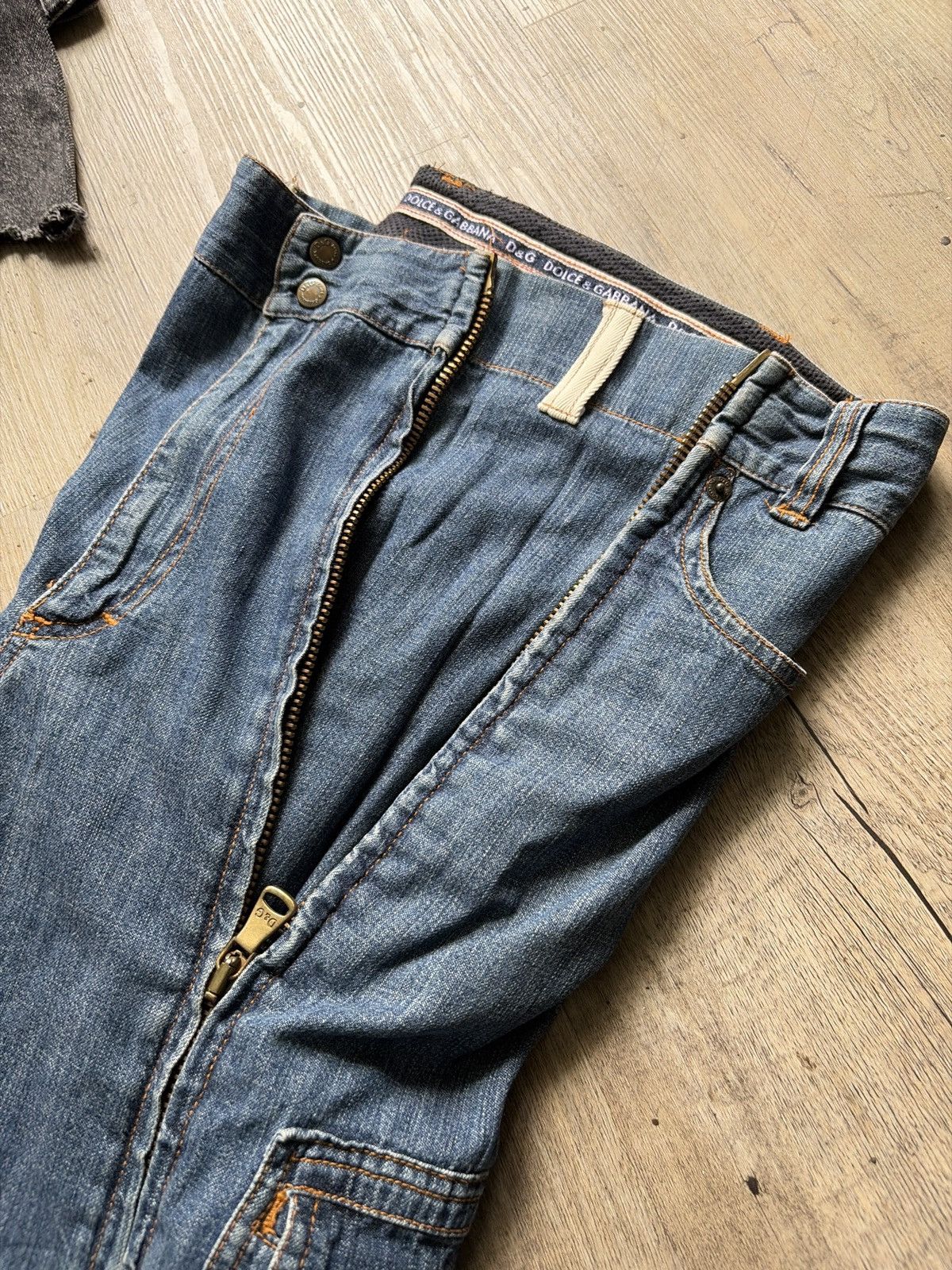 Dolce & Gabbana SS2003 Dolce & Gabbana Full Zip Baggy Cargo Pants denim Size US 36 / EU 52 - 8 Thumbnail