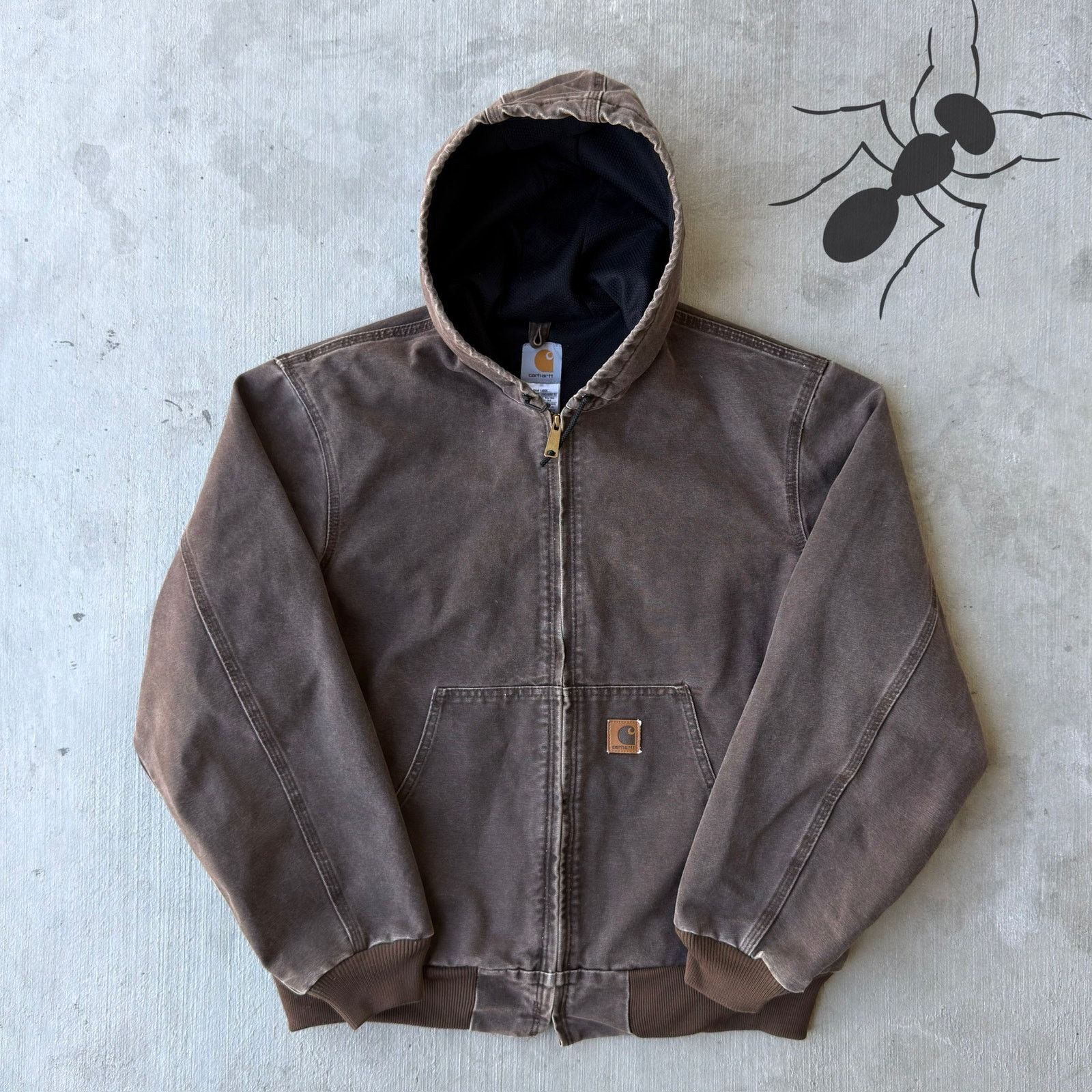Carhartt × Vintage Carhartt J160 CHT brown hooded work wear jacket Size US L / EU 52-54 / 3 - 1 Thumbnail