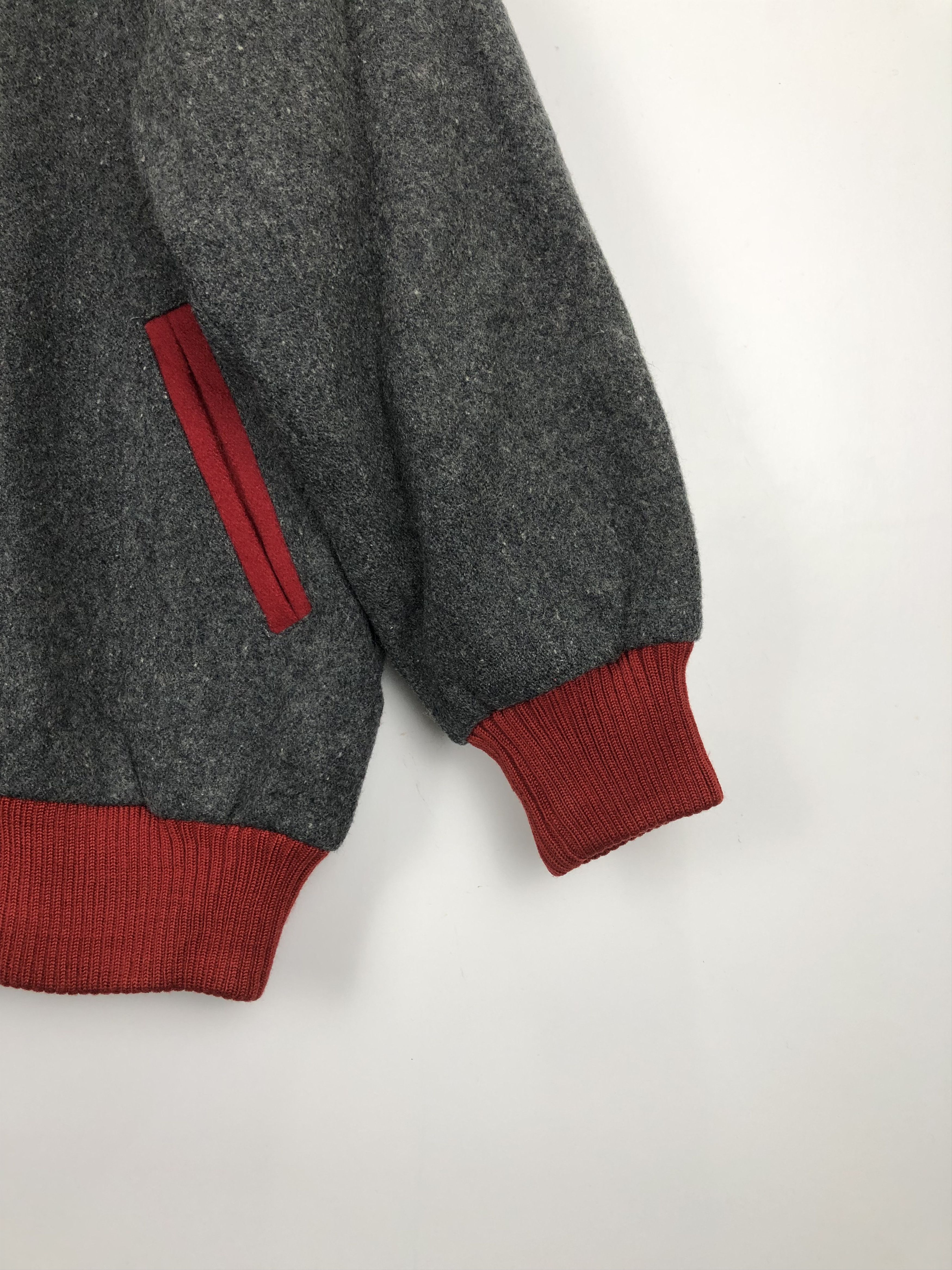 Japanese Brand Vintage 90s Ailema Wool Varsity Jacket Hoodie V0322 Size US M / EU 48-50 / 2 - 5 Thumbnail