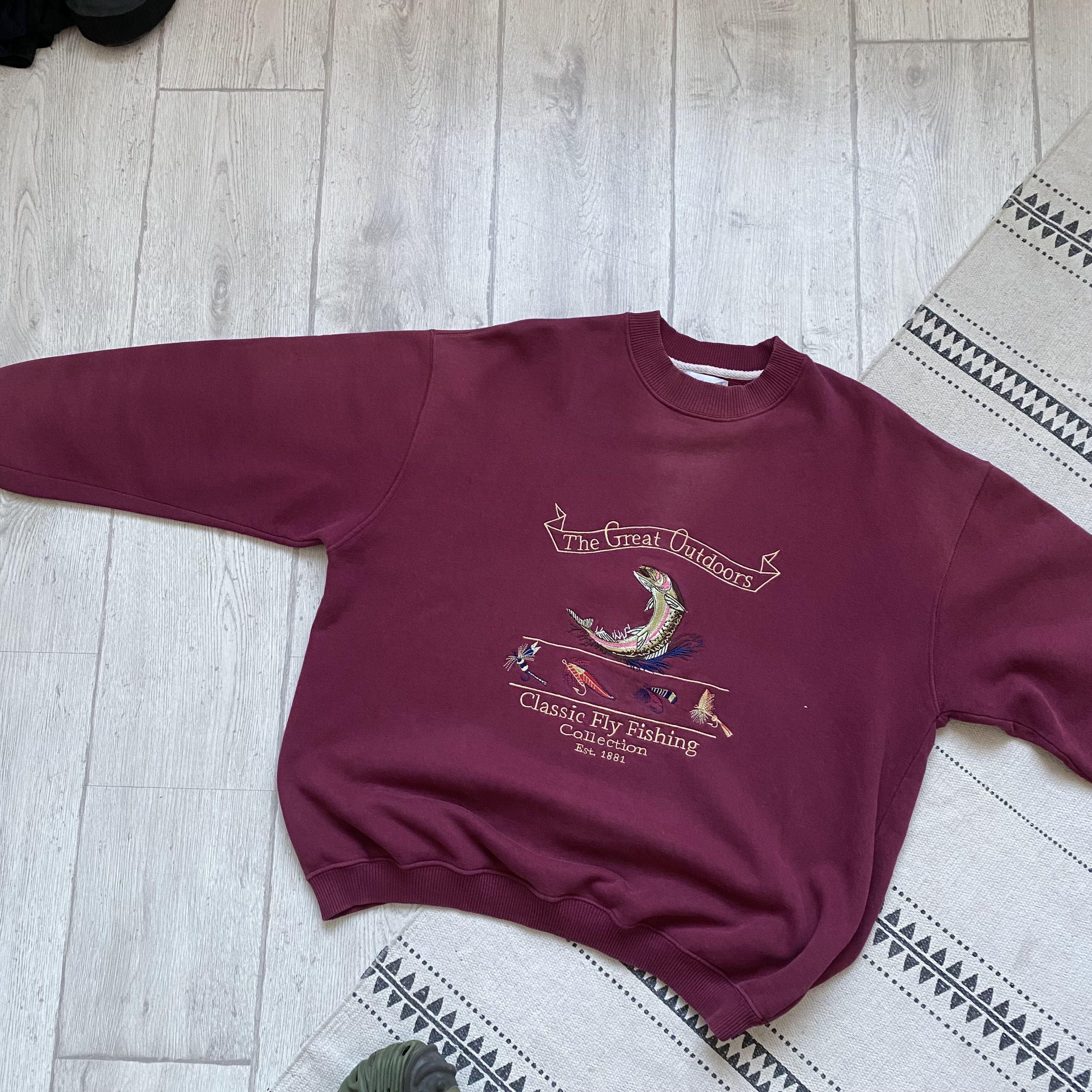 Carhartt Vintage 80s Great outdoors Fishing heavy boxy sweatshirt Size US M / EU 48-50 / 2 - 11 Thumbnail