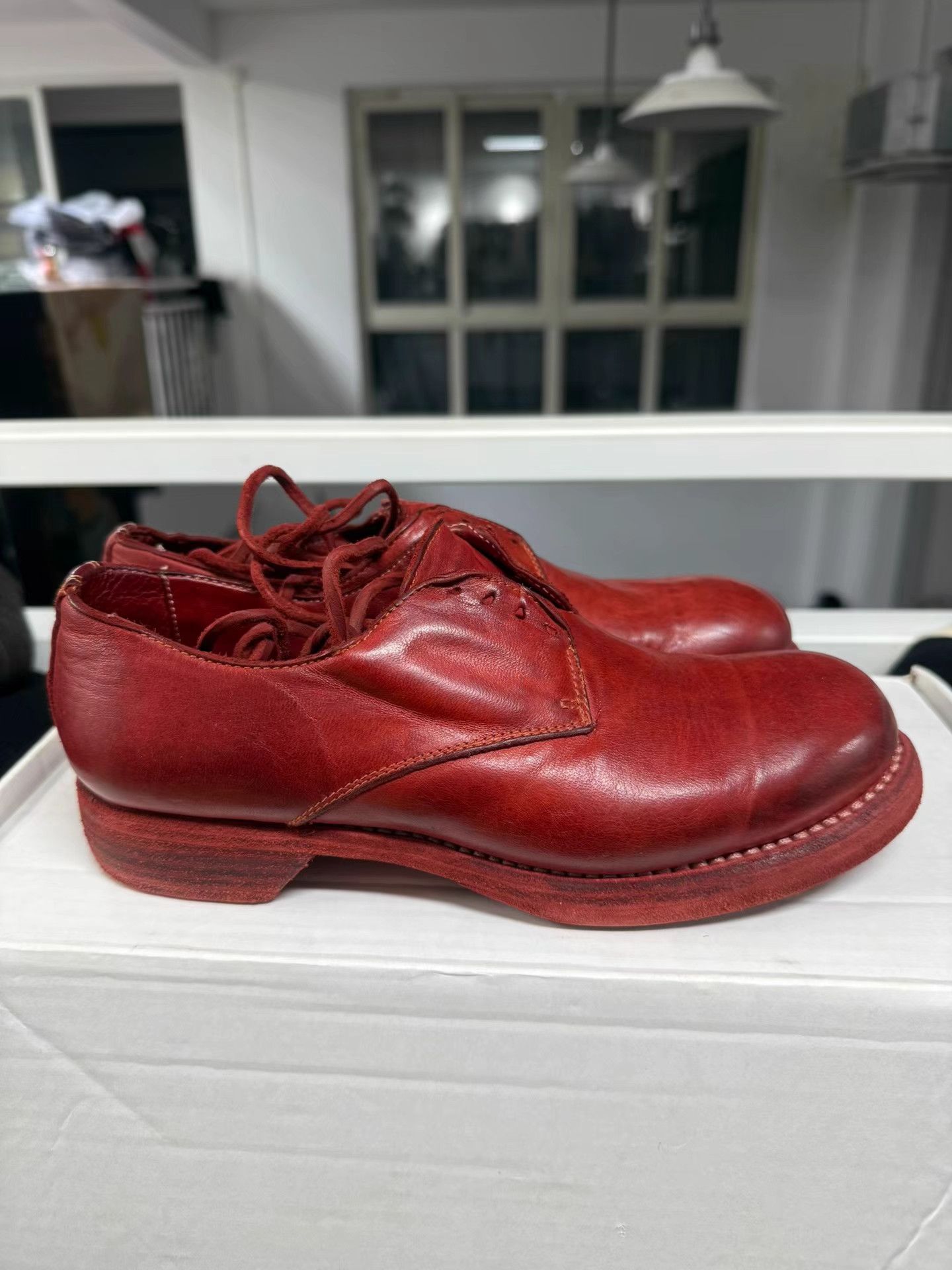 Guidi GUIDI 5302N Soft Horse Leather Derby Shoes K20 Size US 7 / IT 37 - 5 Thumbnail
