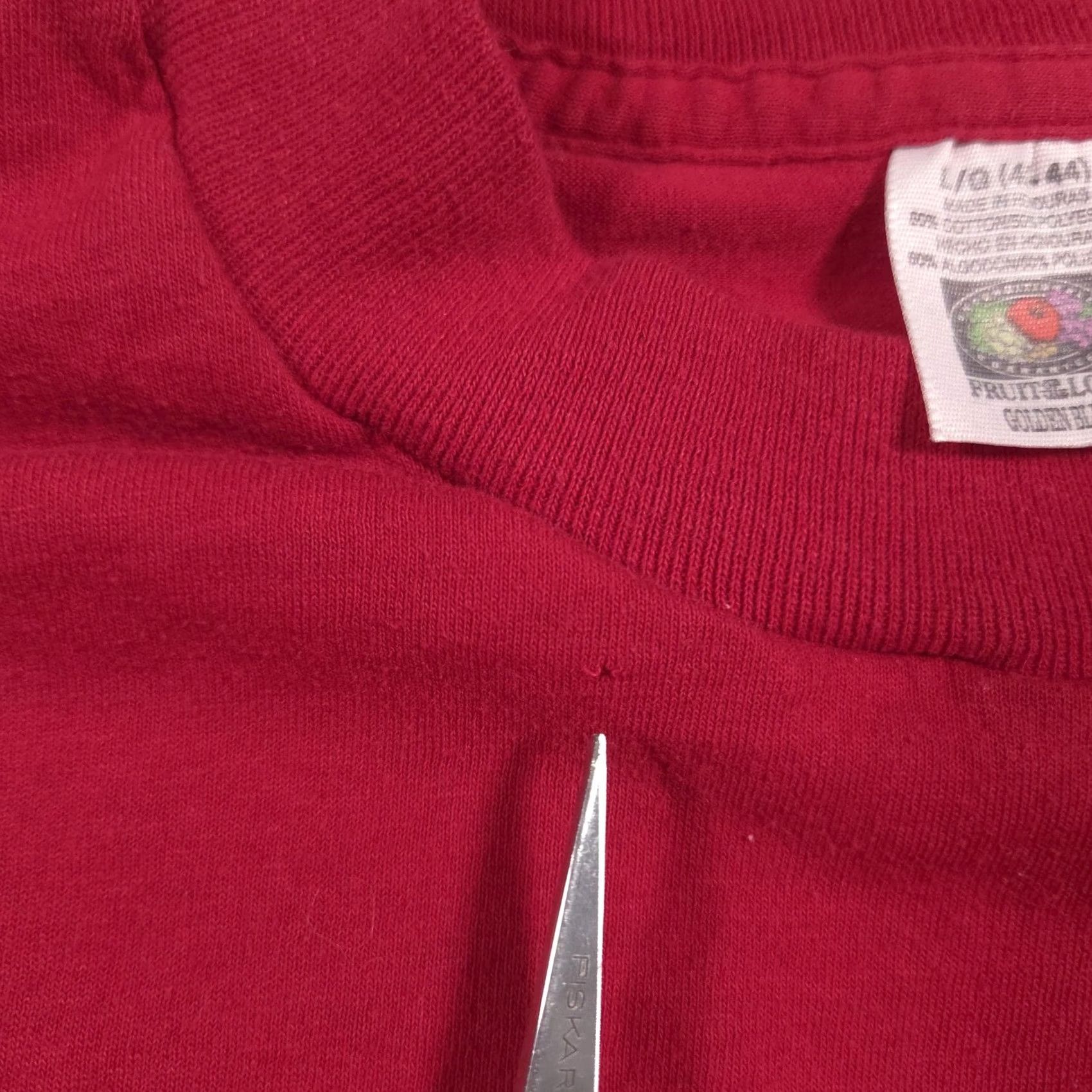 Fruit Of The Loom Fruit Of The Loom Shirt Mens Large Red Pocket Sleeveless Cutoff Tee Crewneck Size US L / EU 52-54 / 3 - 6 Thumbnail