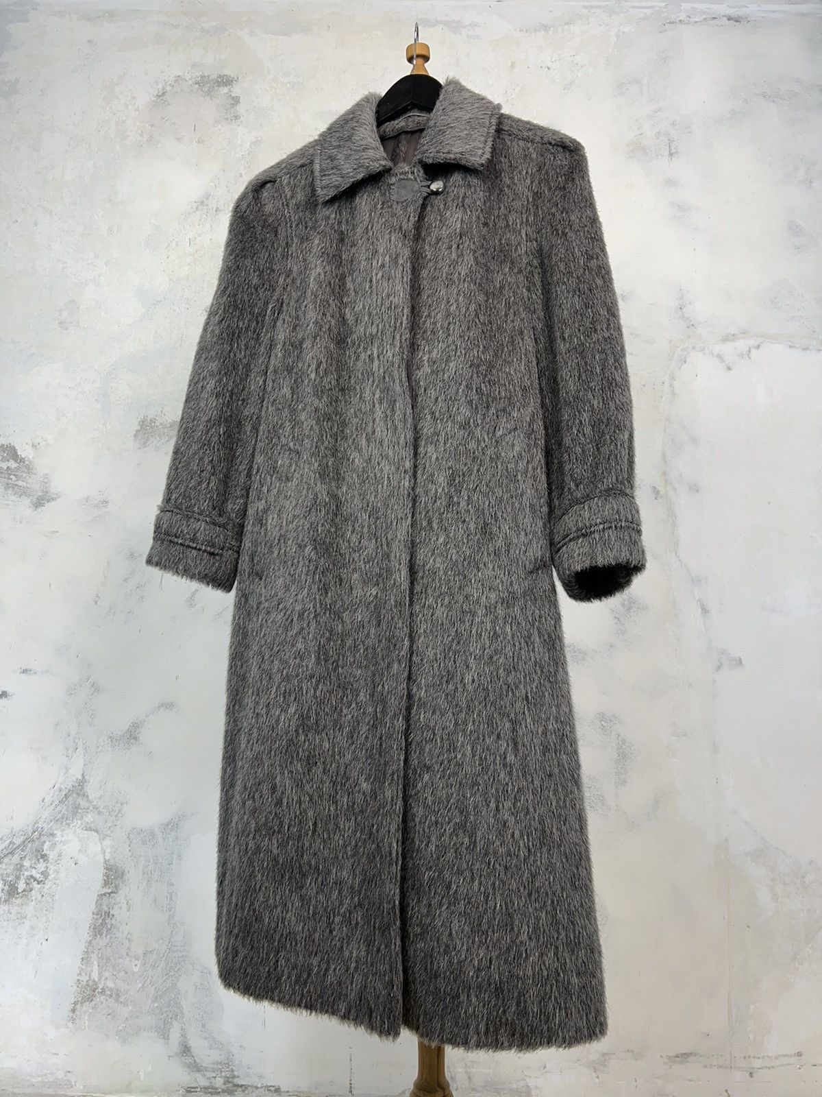 Vintage Luxus Lama Alpaca Gray Coat Jacket Size 38 M - L Size M / US 6-8 / IT 42-44 - 1 Thumbnail