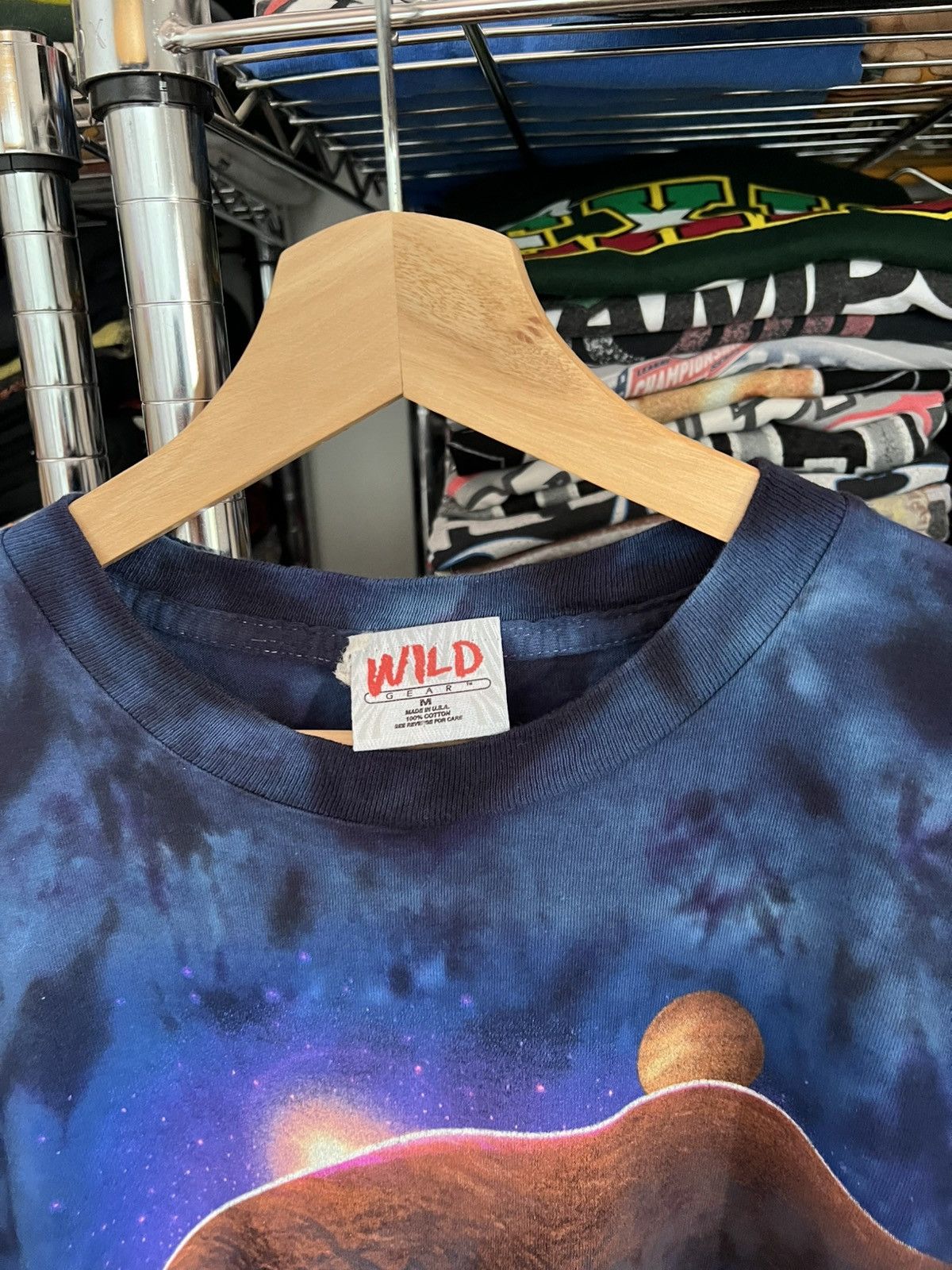 Habitat 90s Universe Planets Solar System Single Stitch Tie Dye Tee Size US M / EU 48-50 / 2 - 3 Thumbnail