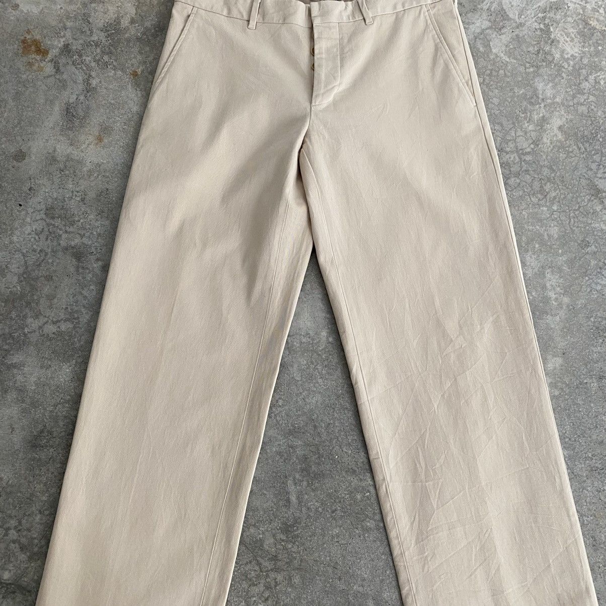 Helmut Lang Fall 2000’s Archive Helmut Lang Beige Tux Trouser Pants RTW Size US 34 / EU 50 - 7 Thumbnail