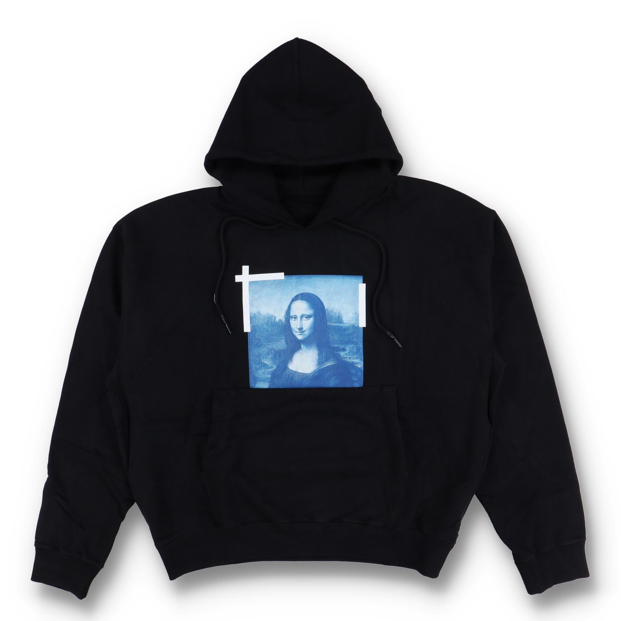 Black Mona Lisa Logo Oversized Hoodie