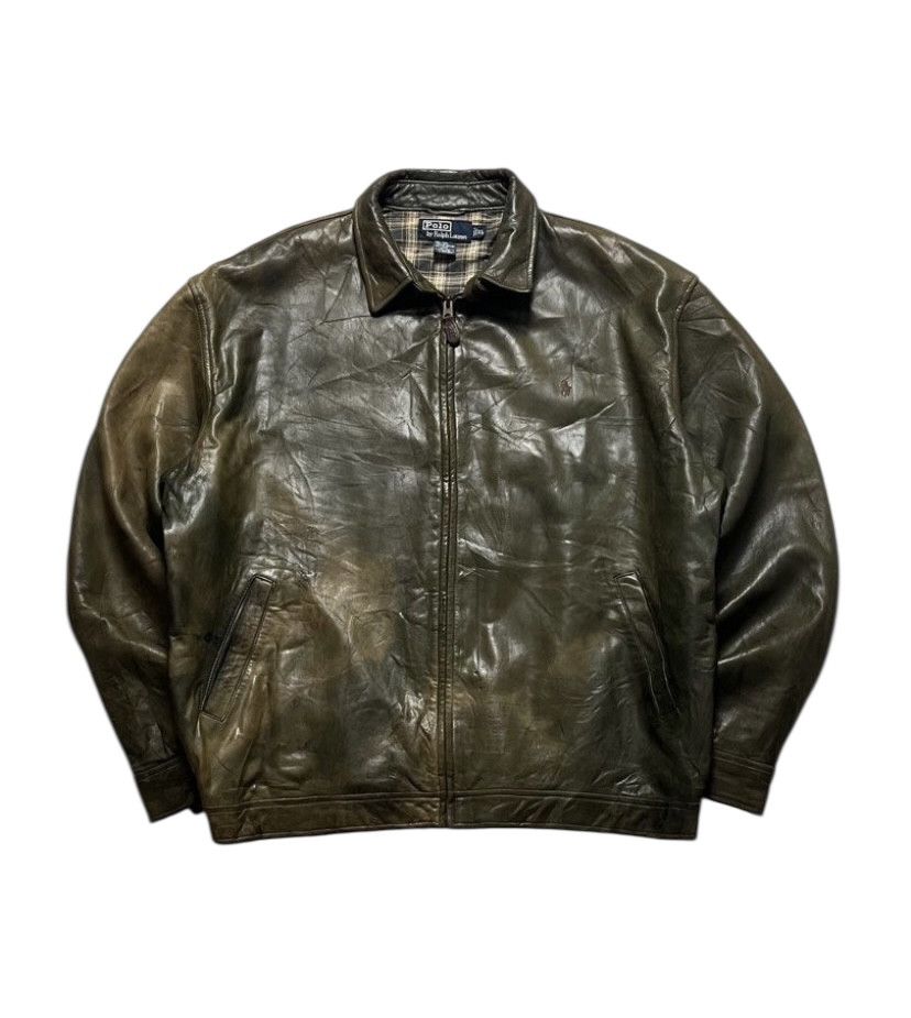 Polo Ralph Lauren polo ralph lauren leather cafe racer hunter great ...