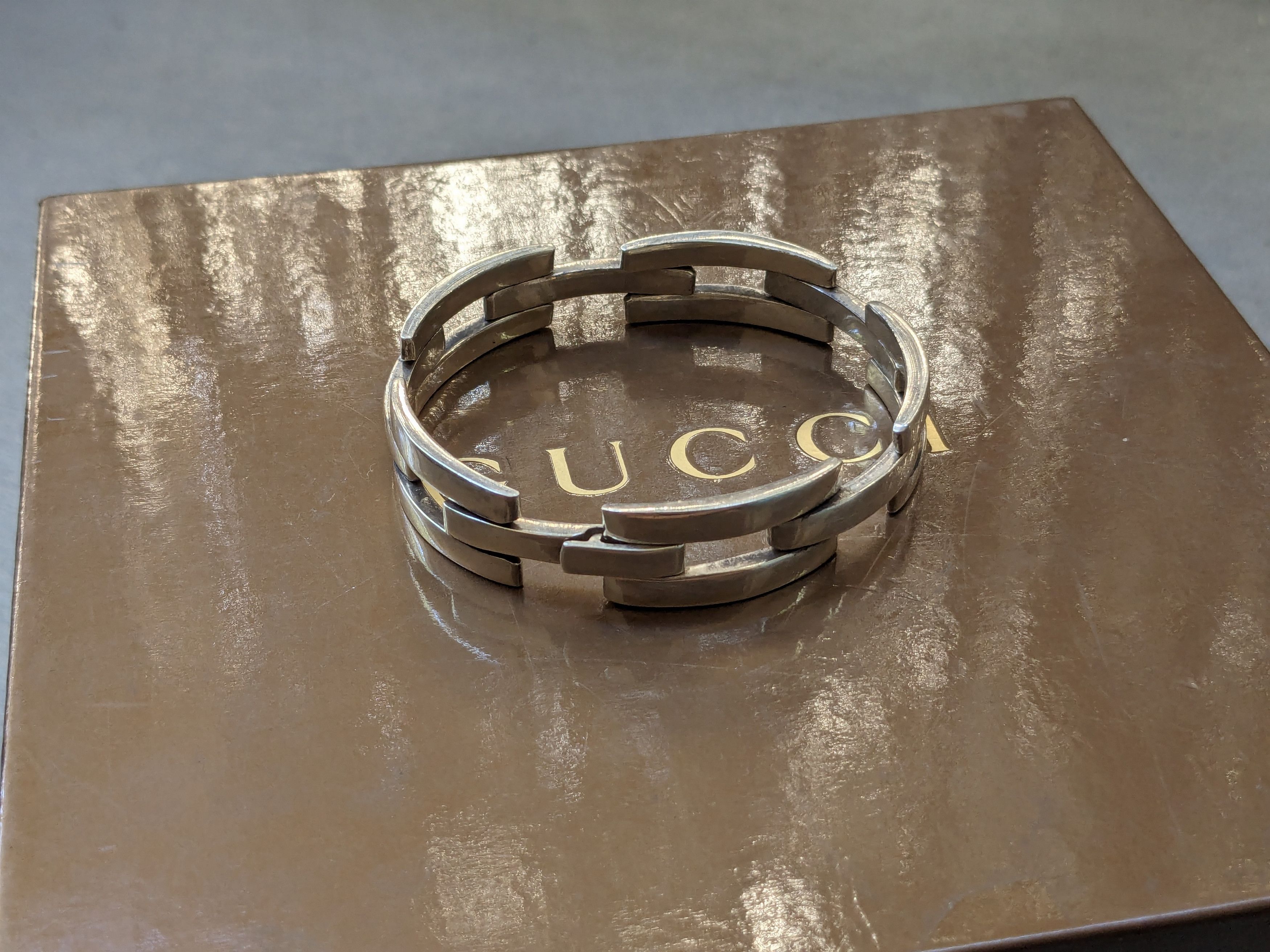 Gucci Gucci Sterling Silver Bracelet Panther Chain Link 7.25" Size ONE SIZE - 1 Thumbnail