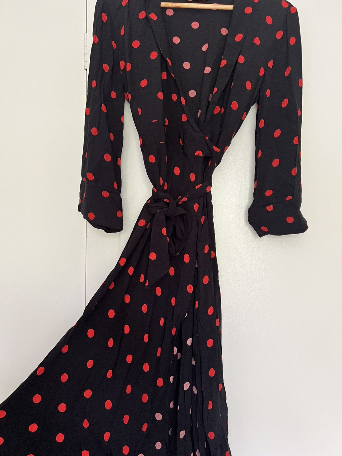 Ganni Polka dot Ganni wrap dress with mid-length sleeves Size XS / US 0-2 / IT 36-38 - 1 Thumbnail