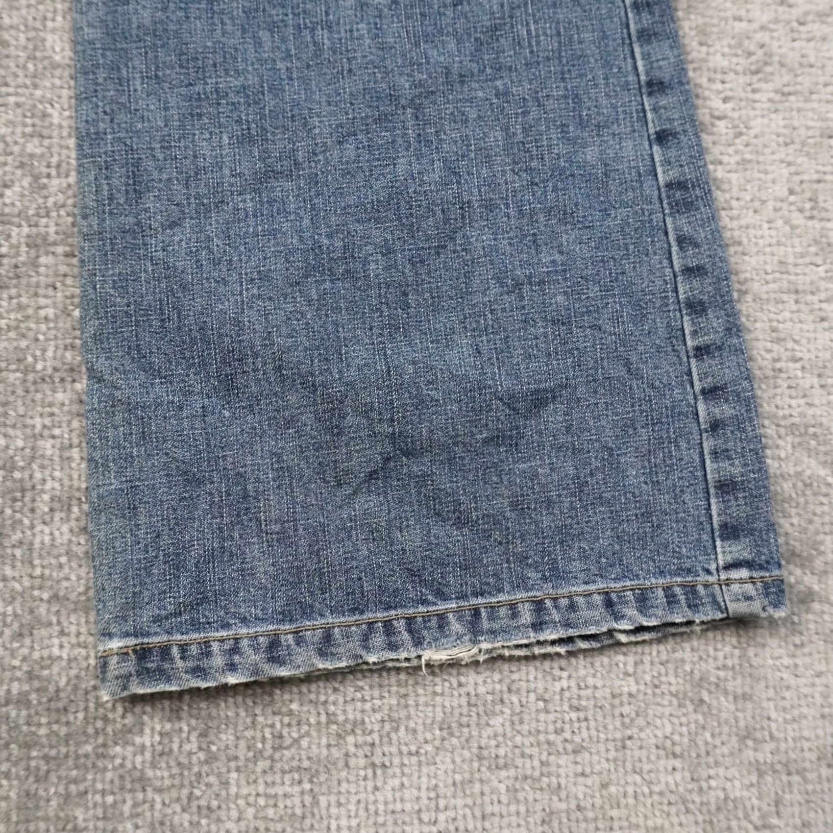 Denime VINTAGE Blue Dot Y2K Blue Jeans Flared 5-Pocket Denim Low Rise 32x30 Womens Medium Wash Size 24" / US 00 / IT 34 - 7 Thumbnail