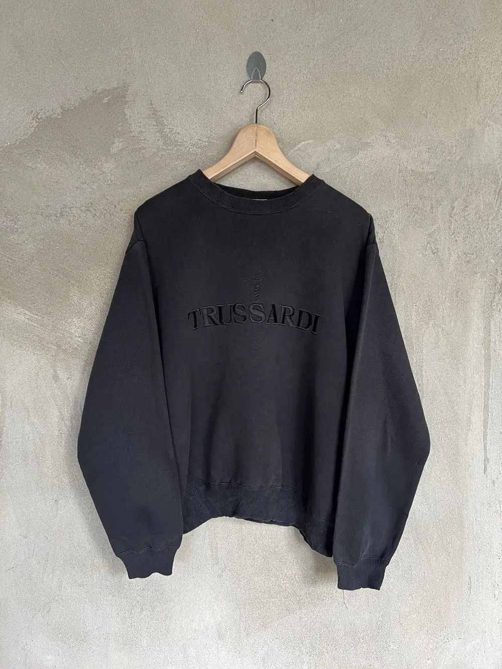 Trussardi Vintage Trussardi Spell Out Sweatshirt Size US M / EU 48-50 / 2 - 2 Thumbnail