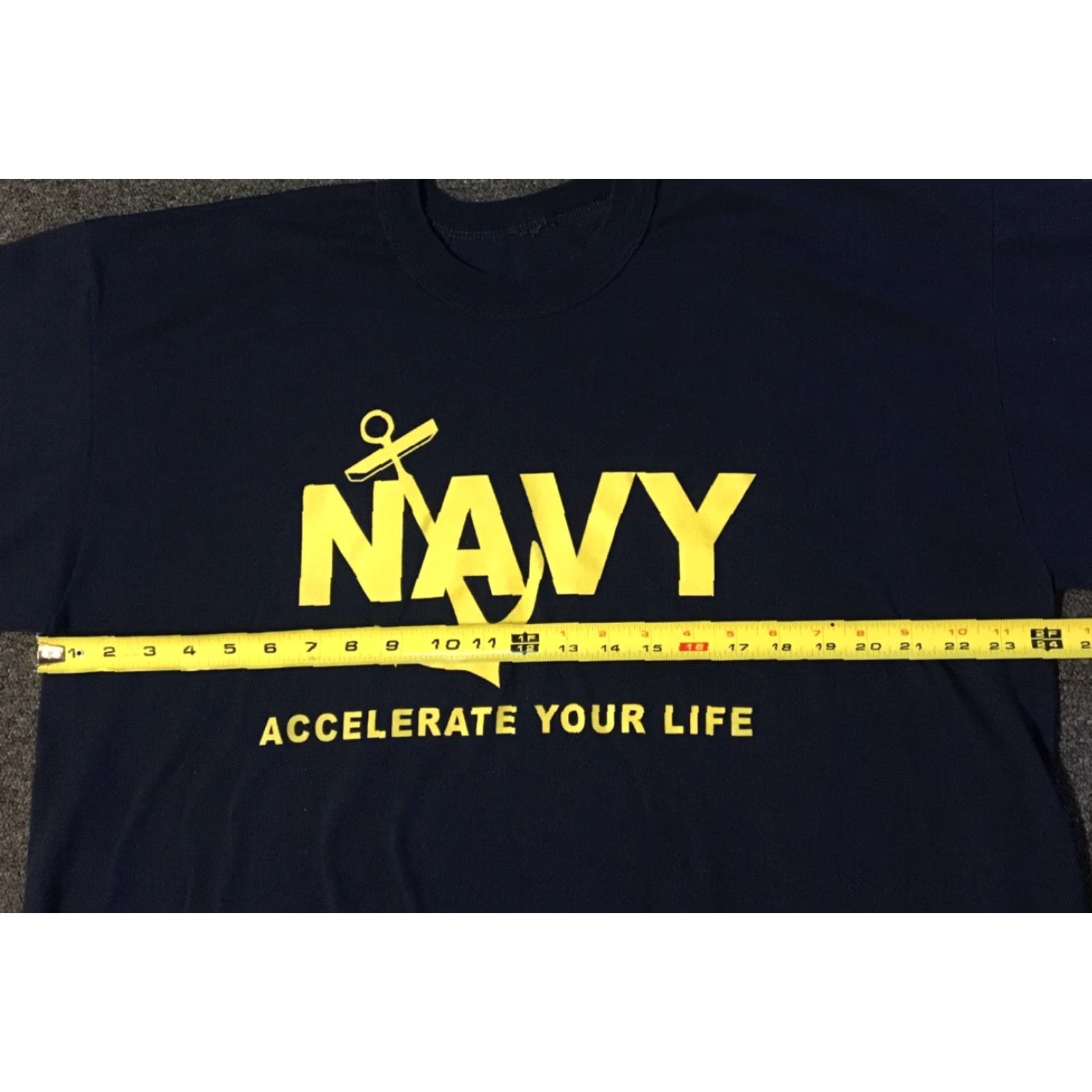 Alife Vtg 80s US Navy Accelerate Your Life Shirt XXL Single Stitch Military Army 90s T-Shirt Mens Navy blue USA Vintage Graphic Tee Size US XXL / EU 58 / 5 - 7 Thumbnail