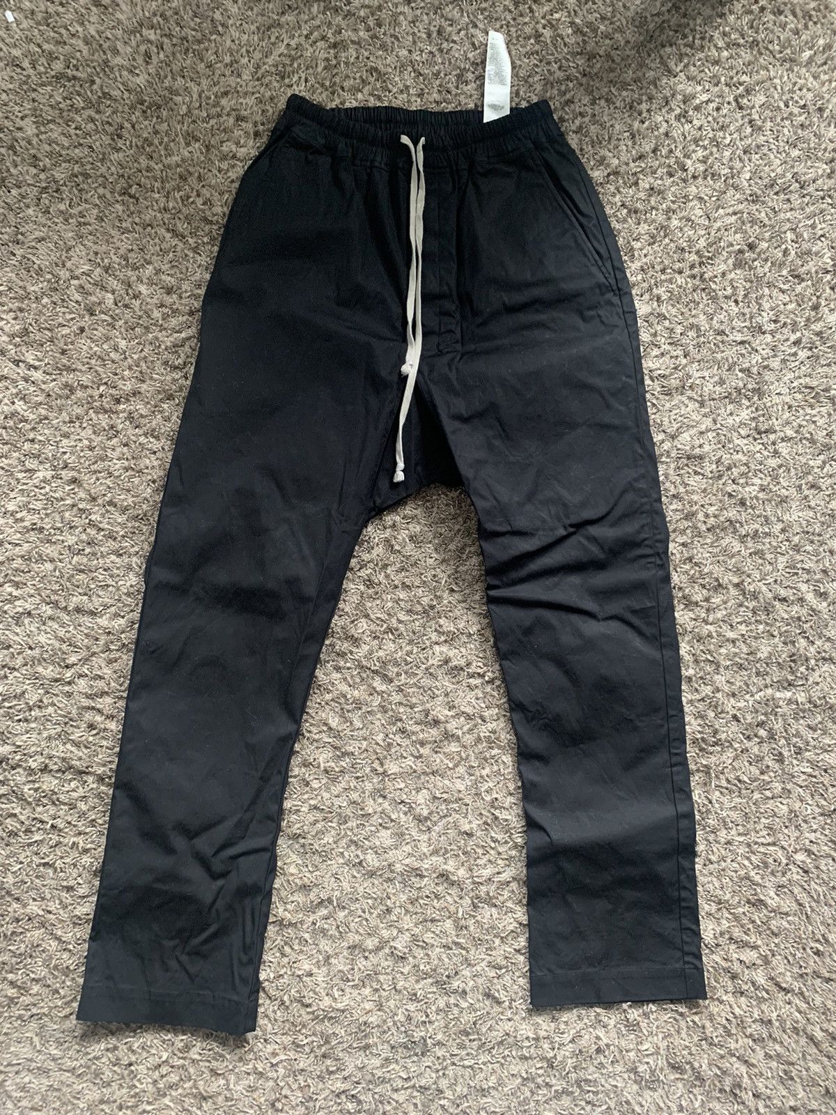 image of Rick Owens Prisoner Pants in Black, Men's (Size 32)