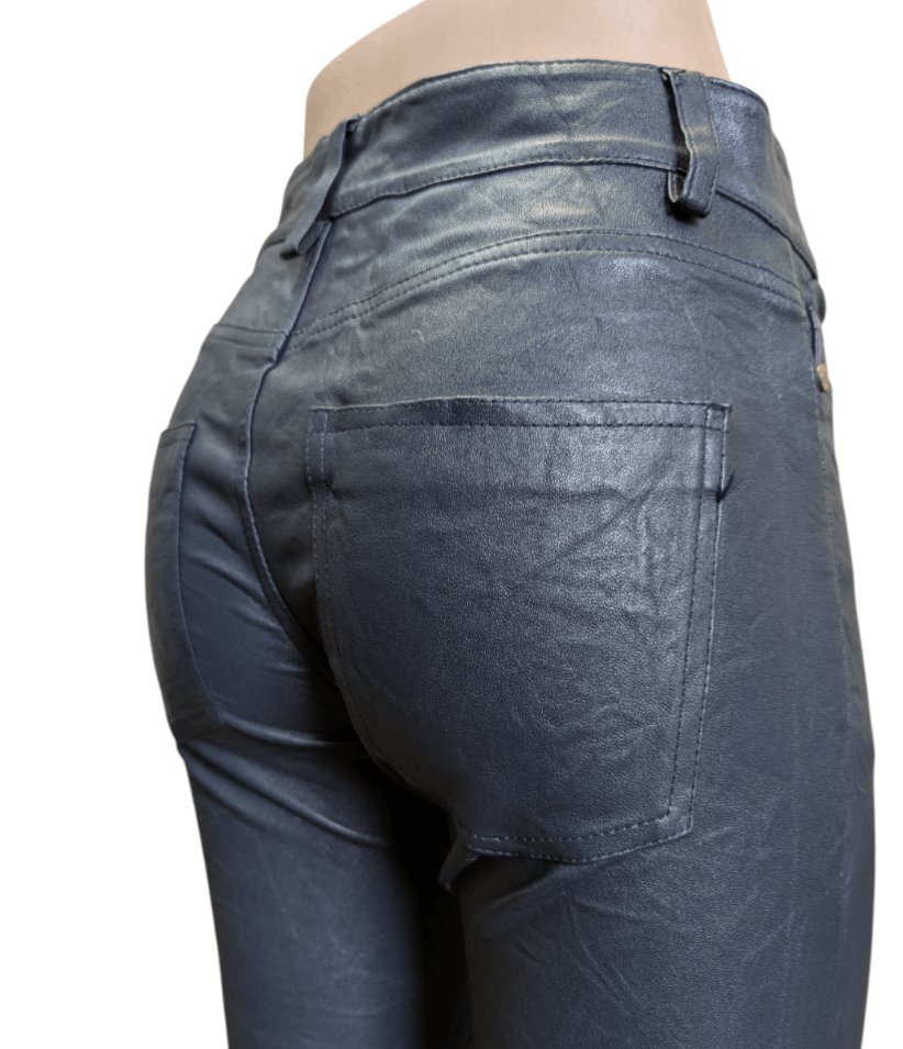 Zadig & Voltaire ZADIG VOLTAIRE Crinkled Wrinkled Phlame Leather Pants Size 34" / US 12 / IT 48 - 4 Thumbnail