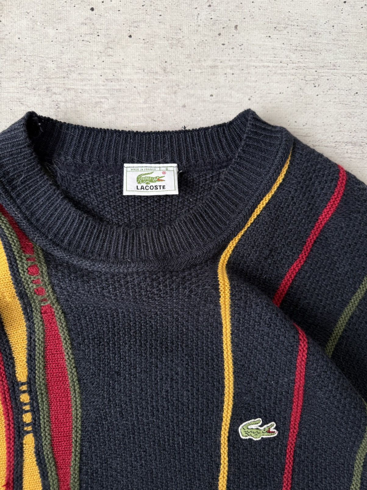 Lacoste Vintage Lacoste Made in France 3D Knit Coogi Style Sweater Size US XXL / EU 58 / 5 - 8 Thumbnail