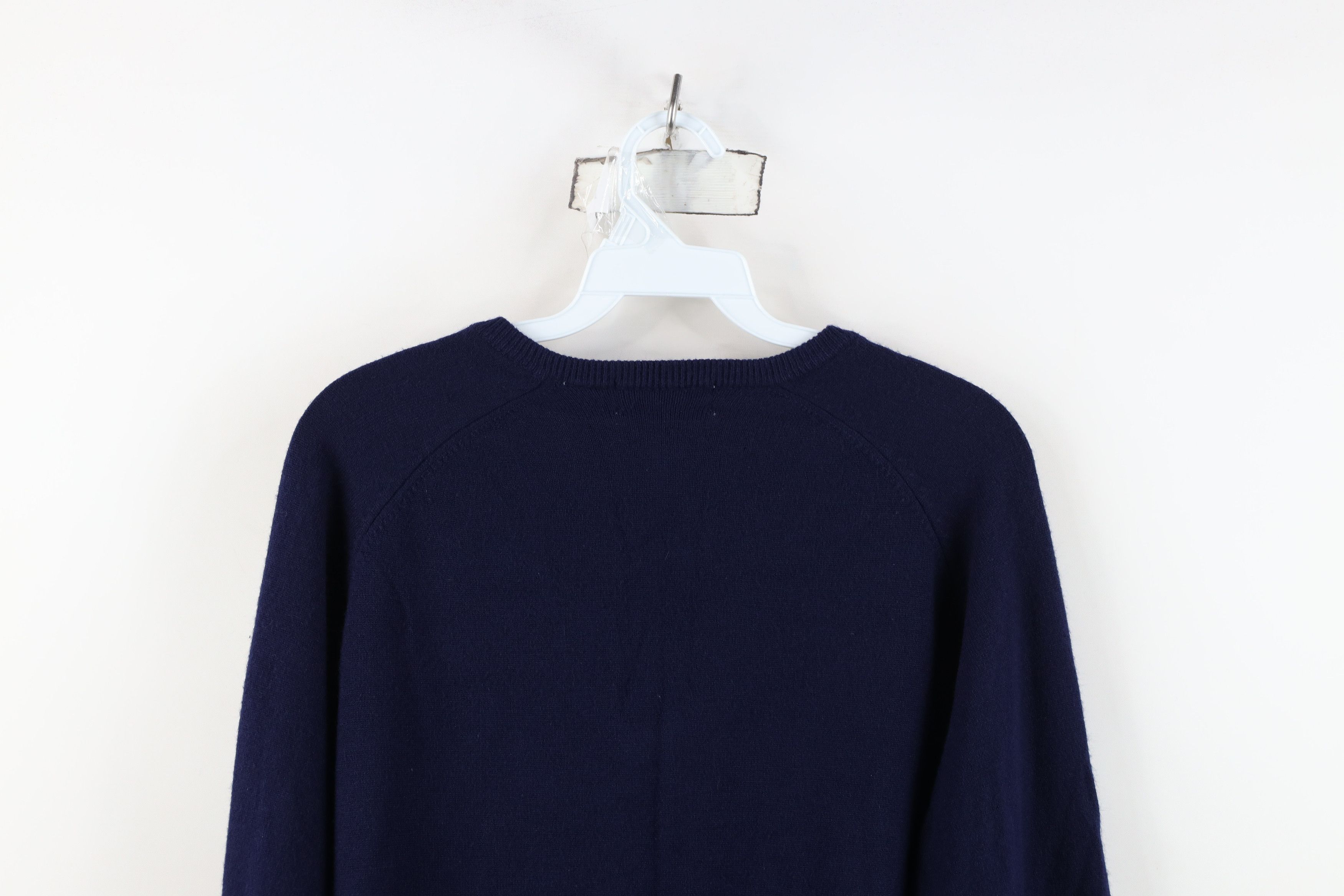 Vintage Vintage 70s Streetwear Stitch Basketball Knit Sweater Blue Size L / US 10 / IT 46 - 10 Thumbnail