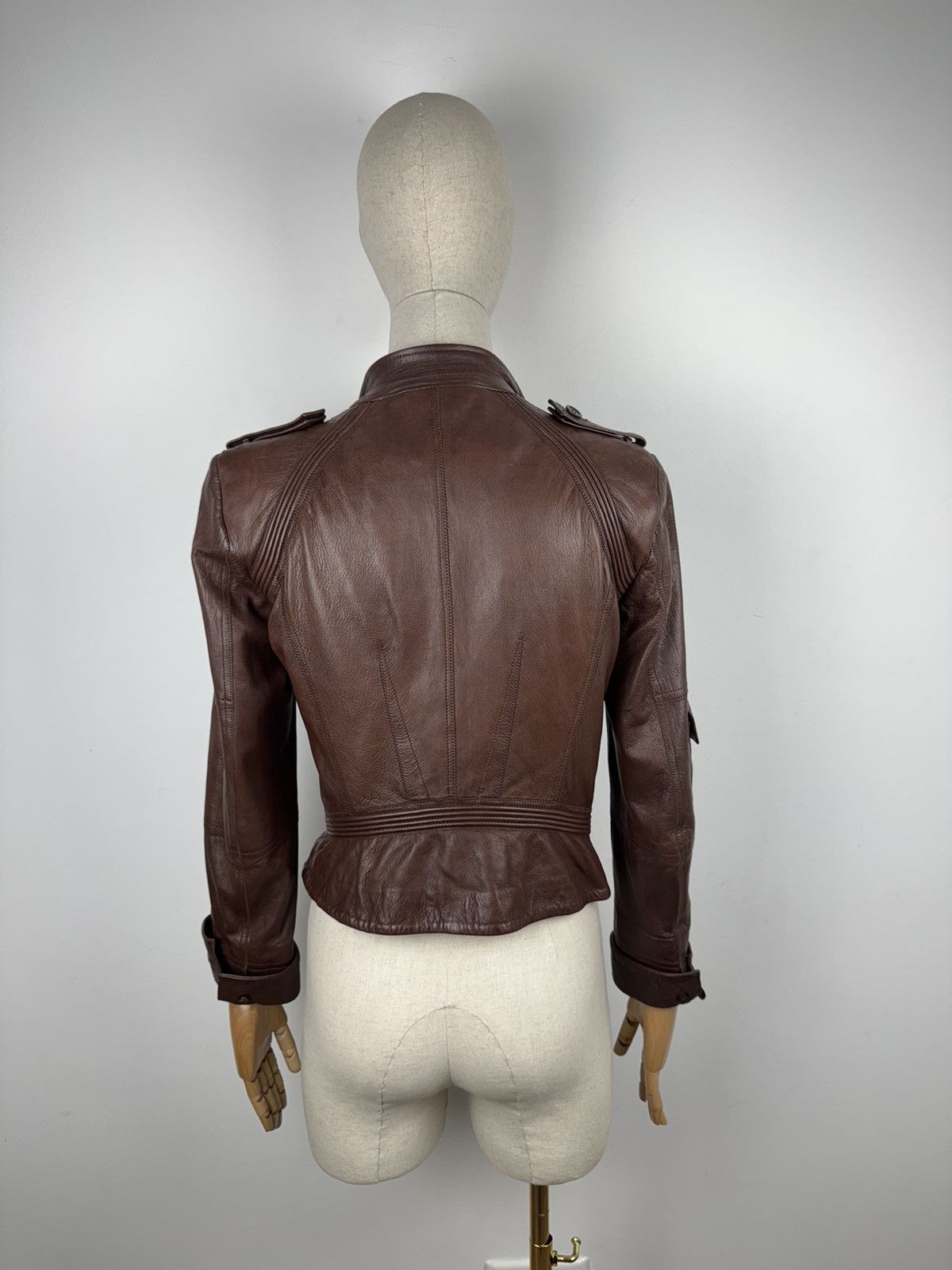 Japanese Brand × Karen Millen Karen Millen Leather Cropped Jacket size US 6 Size M / US 6-8 / IT 42-44 - 6 Thumbnail