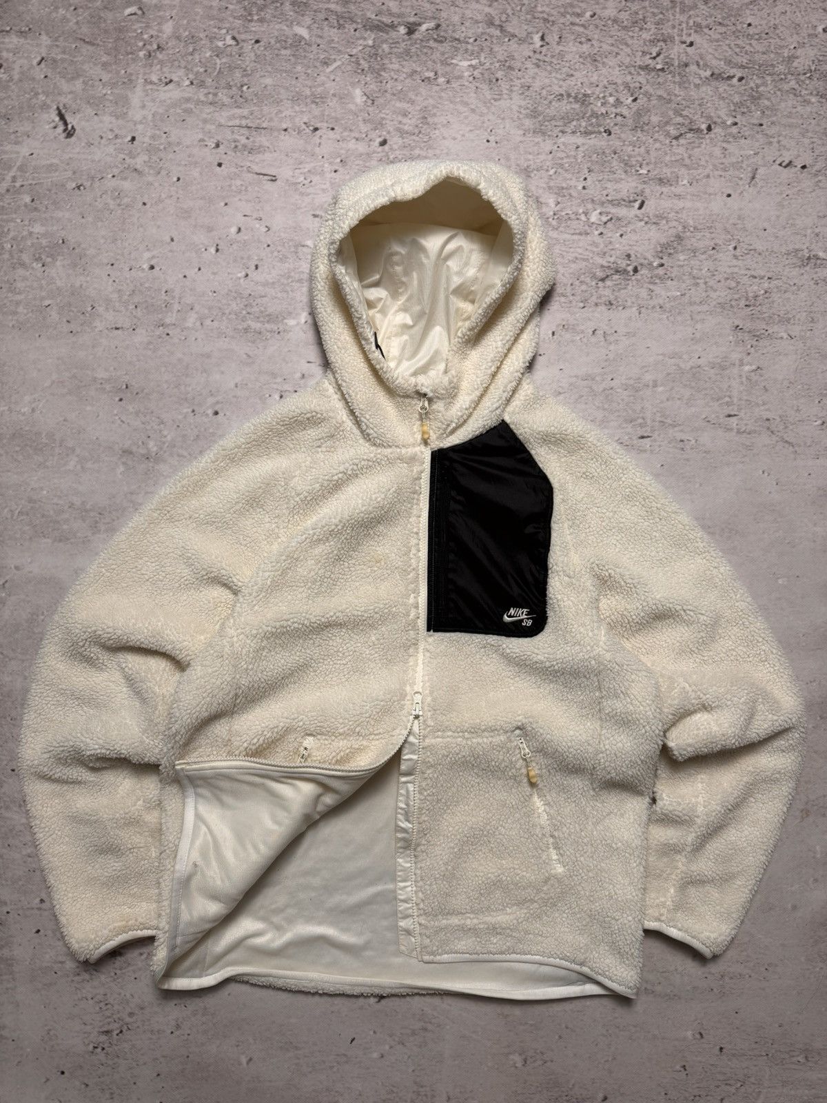 Nike × Vintage NIKE SB VINTAGE TEDDY FLEECE OVERSIZE BOXY ZIP HOODIE Size US M / EU 48-50 / 2 - 4 Thumbnail