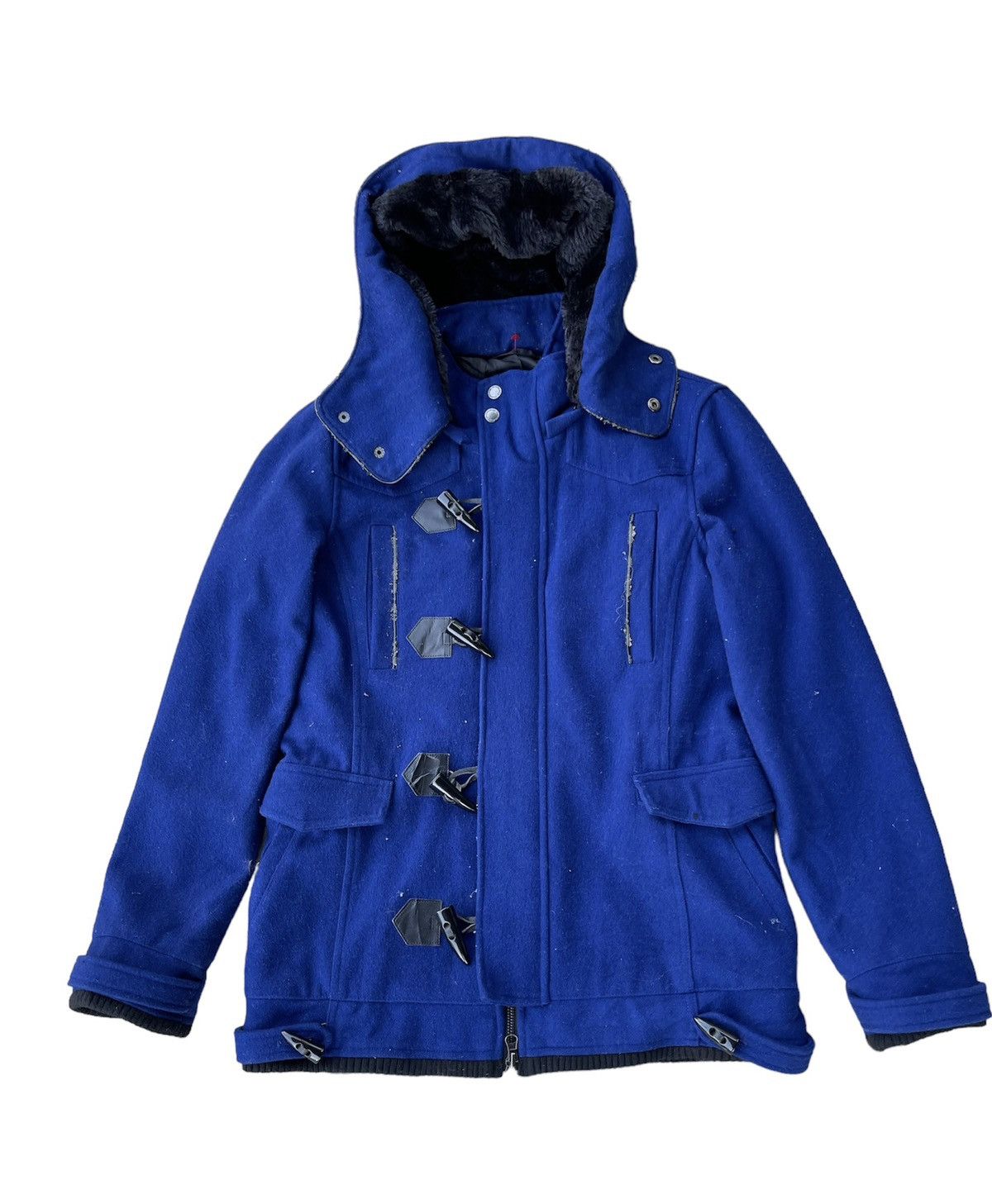 image of Avant Garde x Seditionaries Semantic Design Wool Hooded Jacket in Blue, Women's (Size Small)