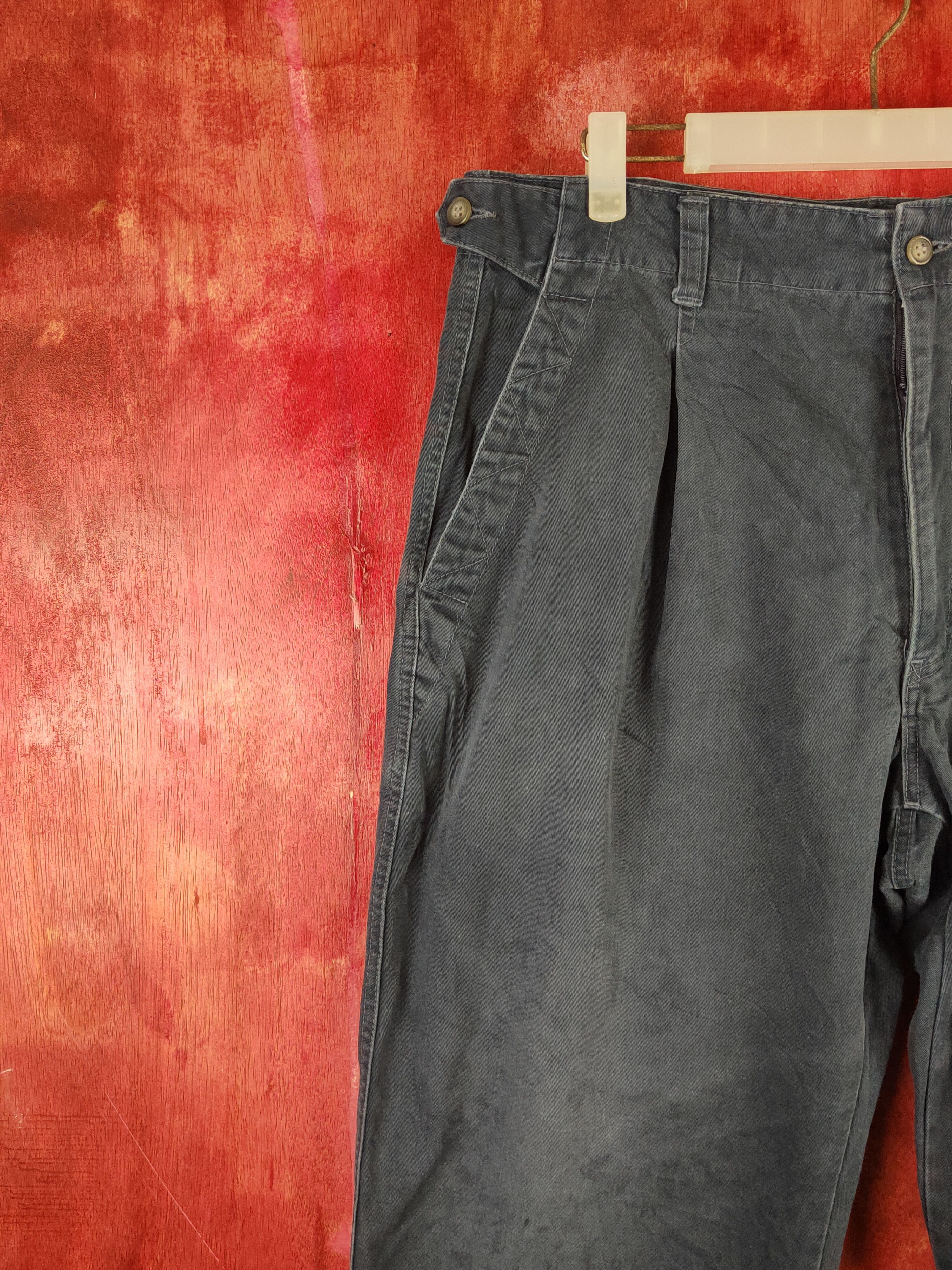 Japanese Brand Sina Cova Lupe di Mare Blue Multipocket Casual Pants #S1725 Size US 36 / EU 52 - 3 Thumbnail