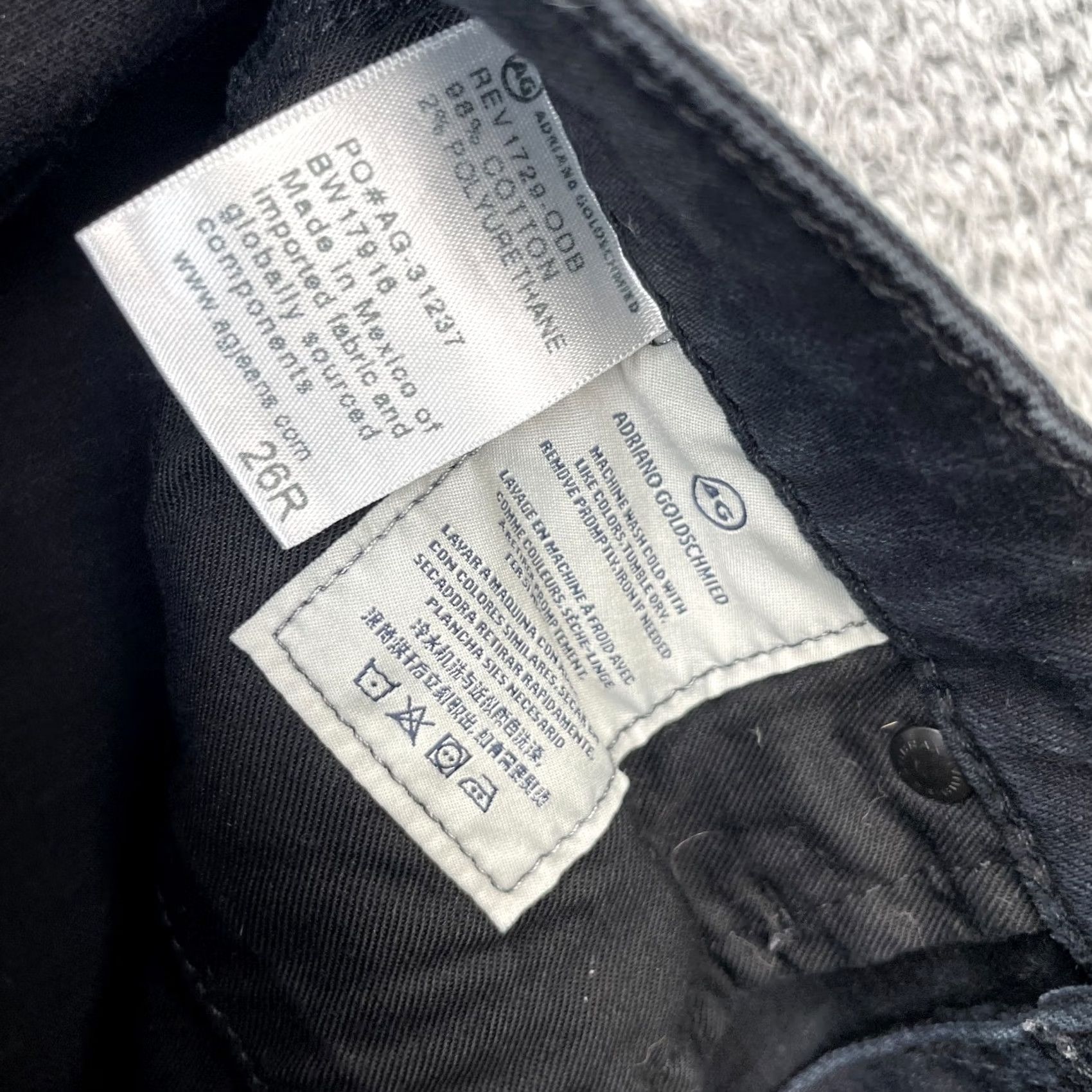 Vintage AG Adriano Goldschmied Jeans Womens 26 Black The Mila High Rise Skinny Leg Jeans Size 28" / US 6 / IT 42 - 5 Thumbnail