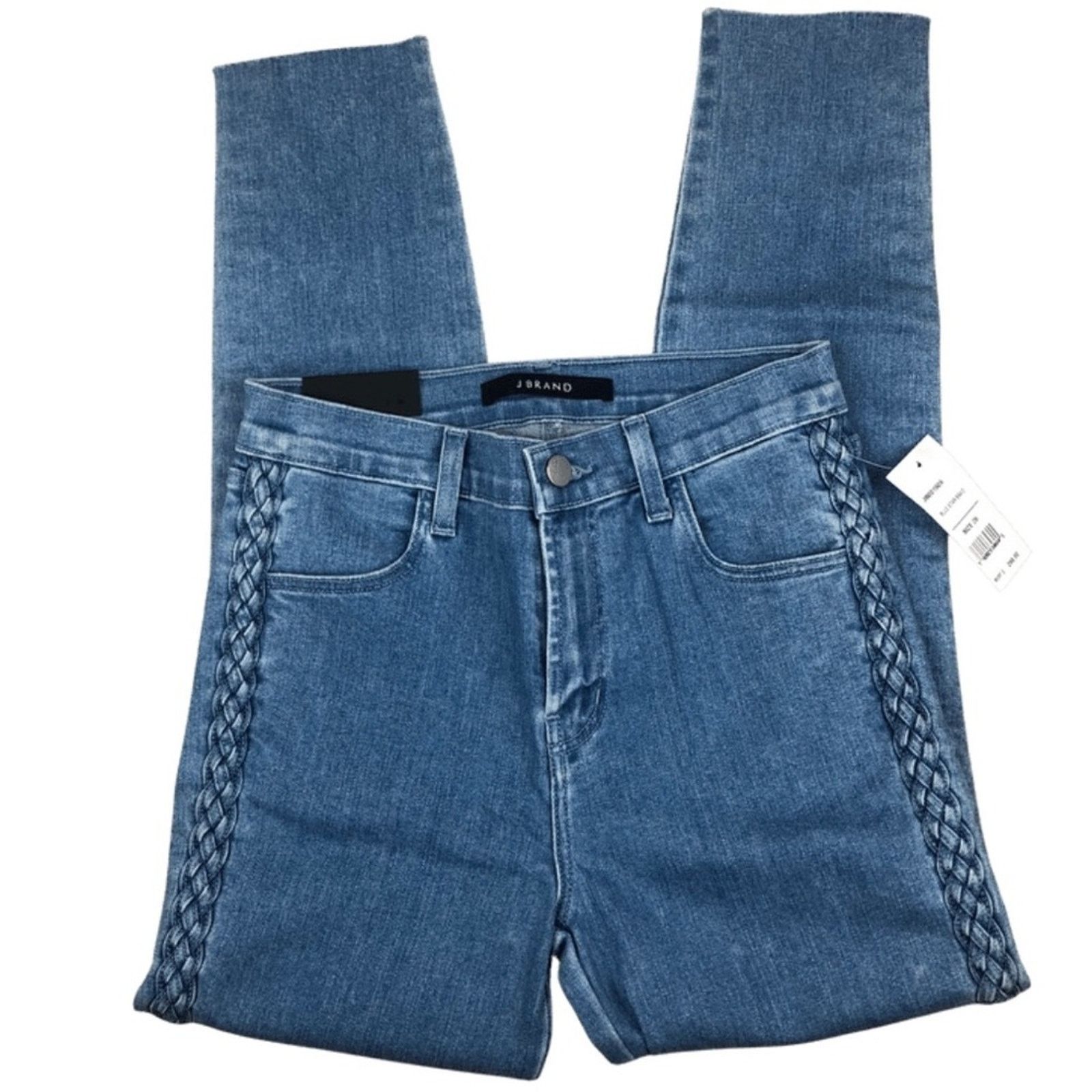 J Brand New with tag J Brand Women’s High Rise Star Braid Jeans Size 26" / US 2 / IT 38 - 1 Thumbnail