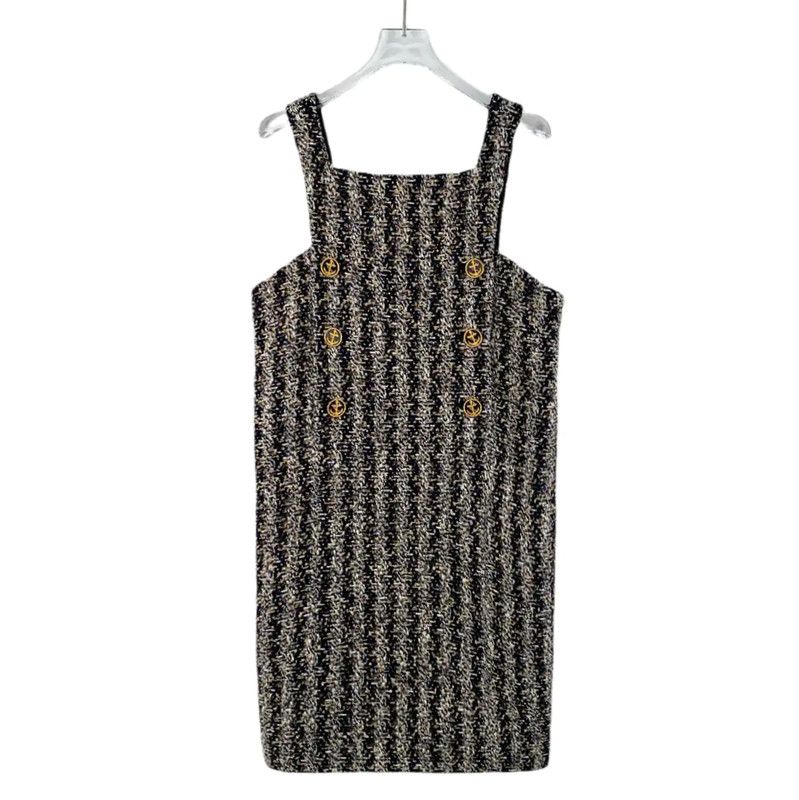 Louis Vuitton Louis Vuitton Brown Wool Dress Size S 0089 Size S / US 4 / IT 40 - 1 Thumbnail