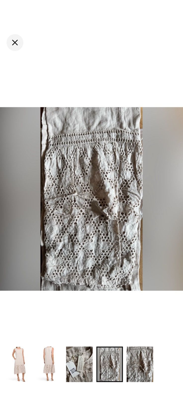 Other RAZIE Made In Italy Linen Button Front Sleeveless Dress Size M / US 6-8 / IT 42-44 - 4 Thumbnail