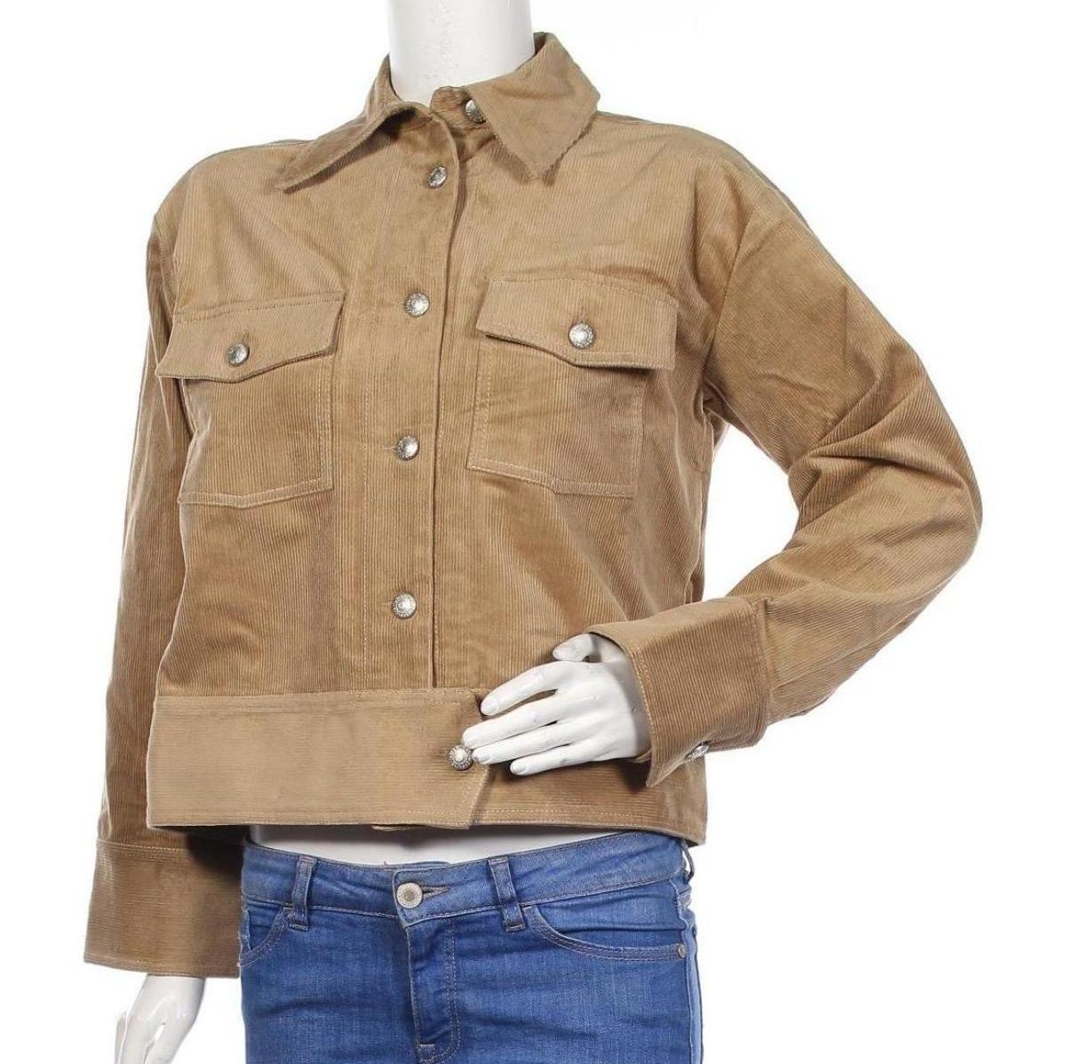 New WON HUNDRED Alannah Beige Corduroy Oversized Jacket