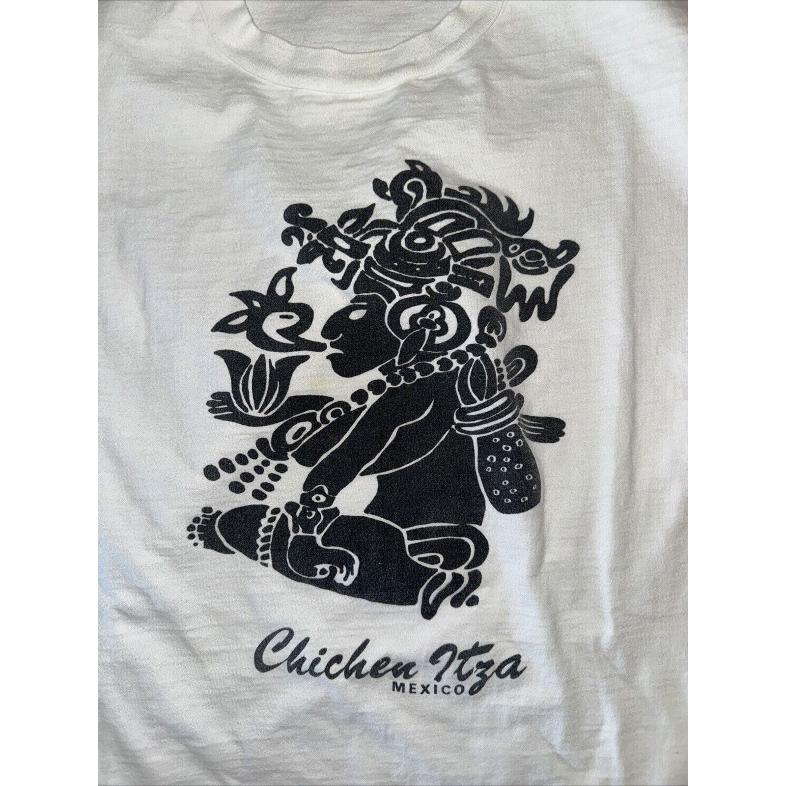 Band Tees × Vintage Vintage Chichen Itza Mexico T-Shirt White XL 20x29 Aztec Size US XL / EU 56 / 4 - 2 Thumbnail