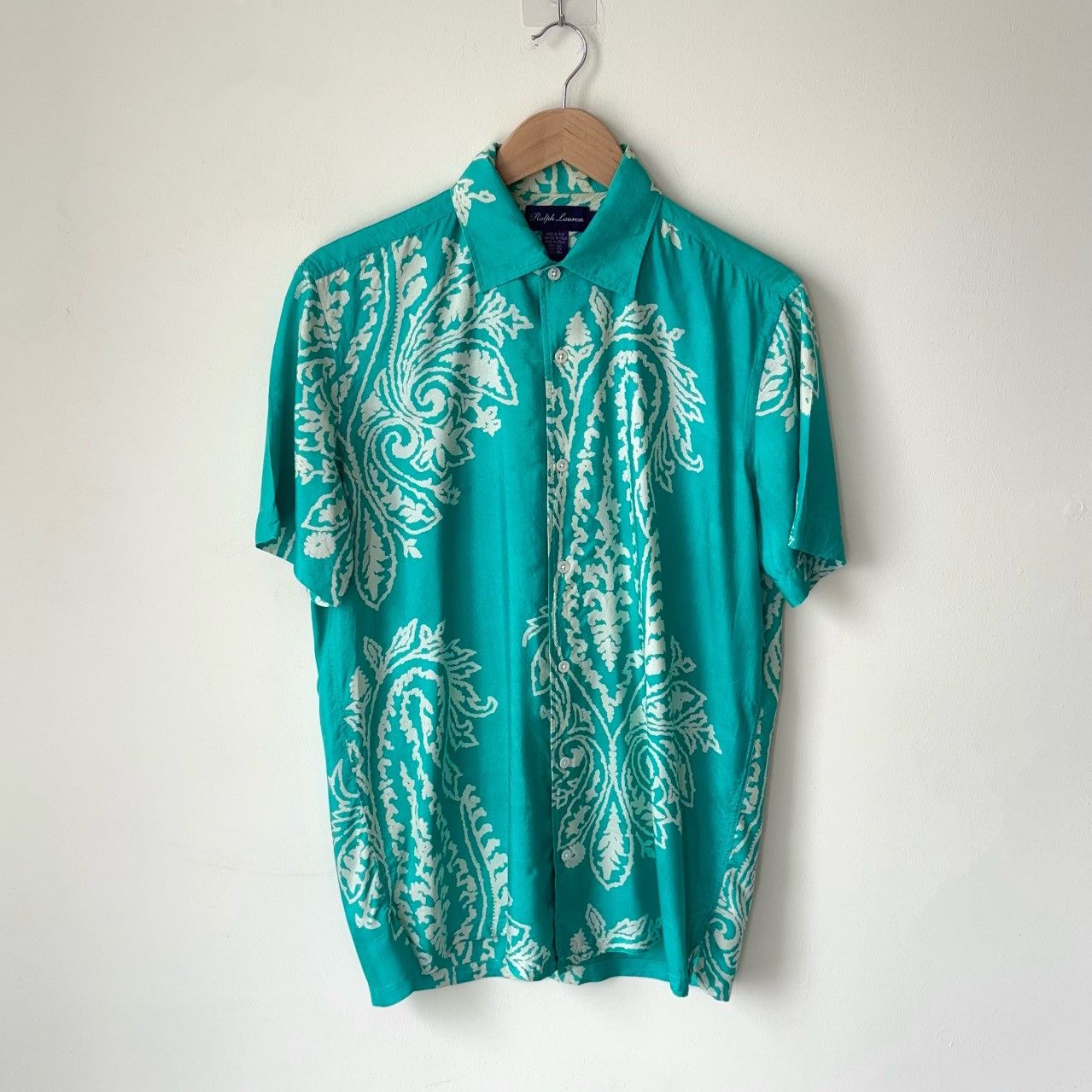 Ralph Lauren Purple Label 100% Silk Floral Hawaiian Shirt Made in Italy Size US L / EU 52-54 / 3 - 1 Thumbnail