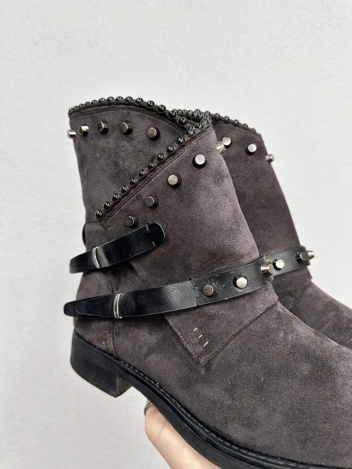 Hedi Slimane Vintage Leather Boots Avant Garde AS 98 Rick Owens Ankle Y2K Size US 7 / EU 40 - 3 Thumbnail