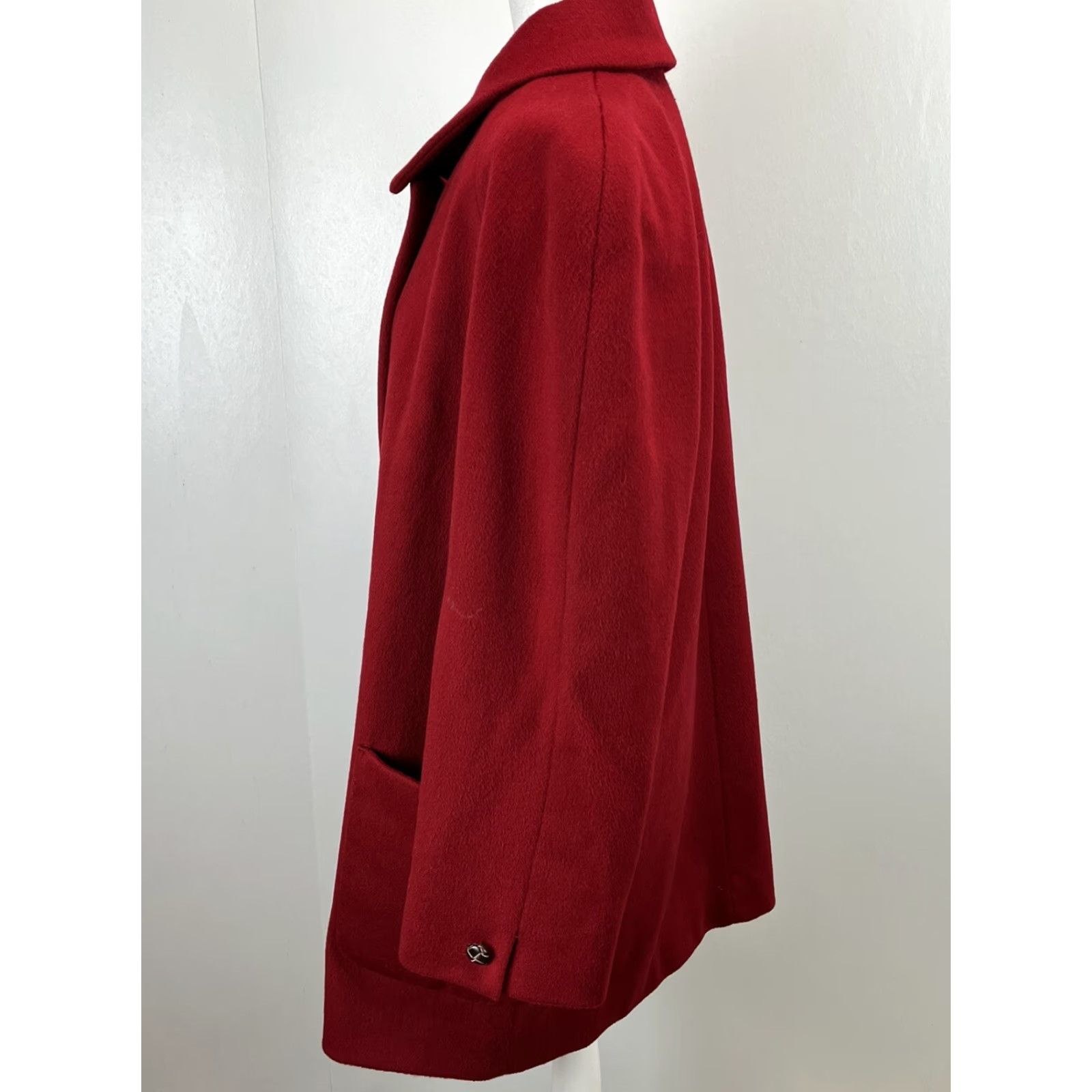 Talbots VINTAGE Talbots Wool Blend Coat Jacket Women 14 Red Oversized Pockets VGUC Mens/Womens Size XL / US 12-14 / IT 48-50 - 2 Thumbnail