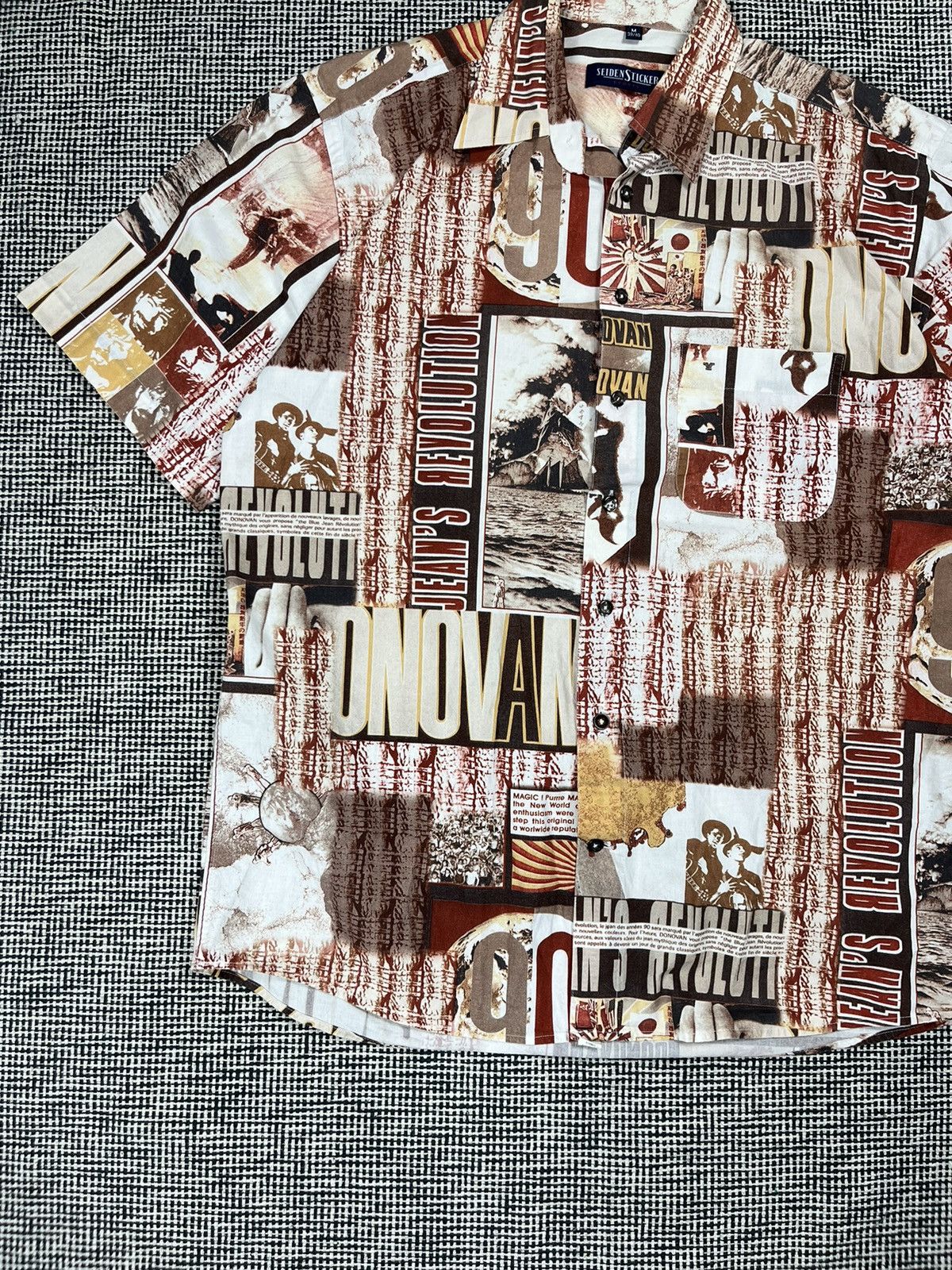 Japanese Brand × Vintage vintage newspaper style pop art button up shirt Size US M / EU 48-50 / 2 - 2 Thumbnail