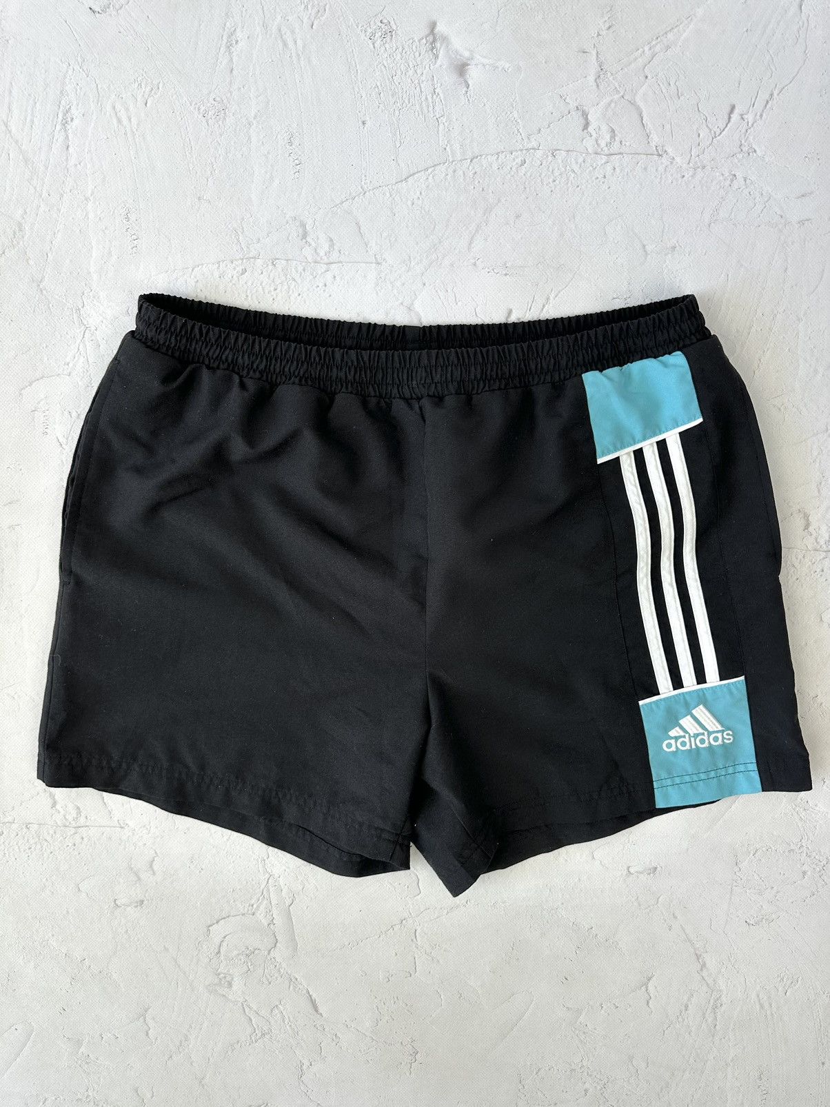 Adidas × Vintage Adidas Vintage Stripped Black Shorts Size US 33 - 1 Thumbnail