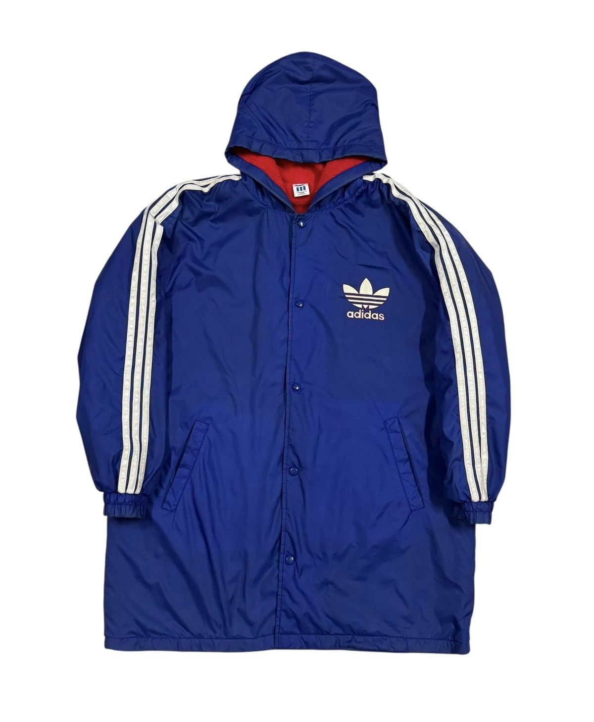 Vtg🔥Adidas Coach Longjacket Hoodies Big Logo
