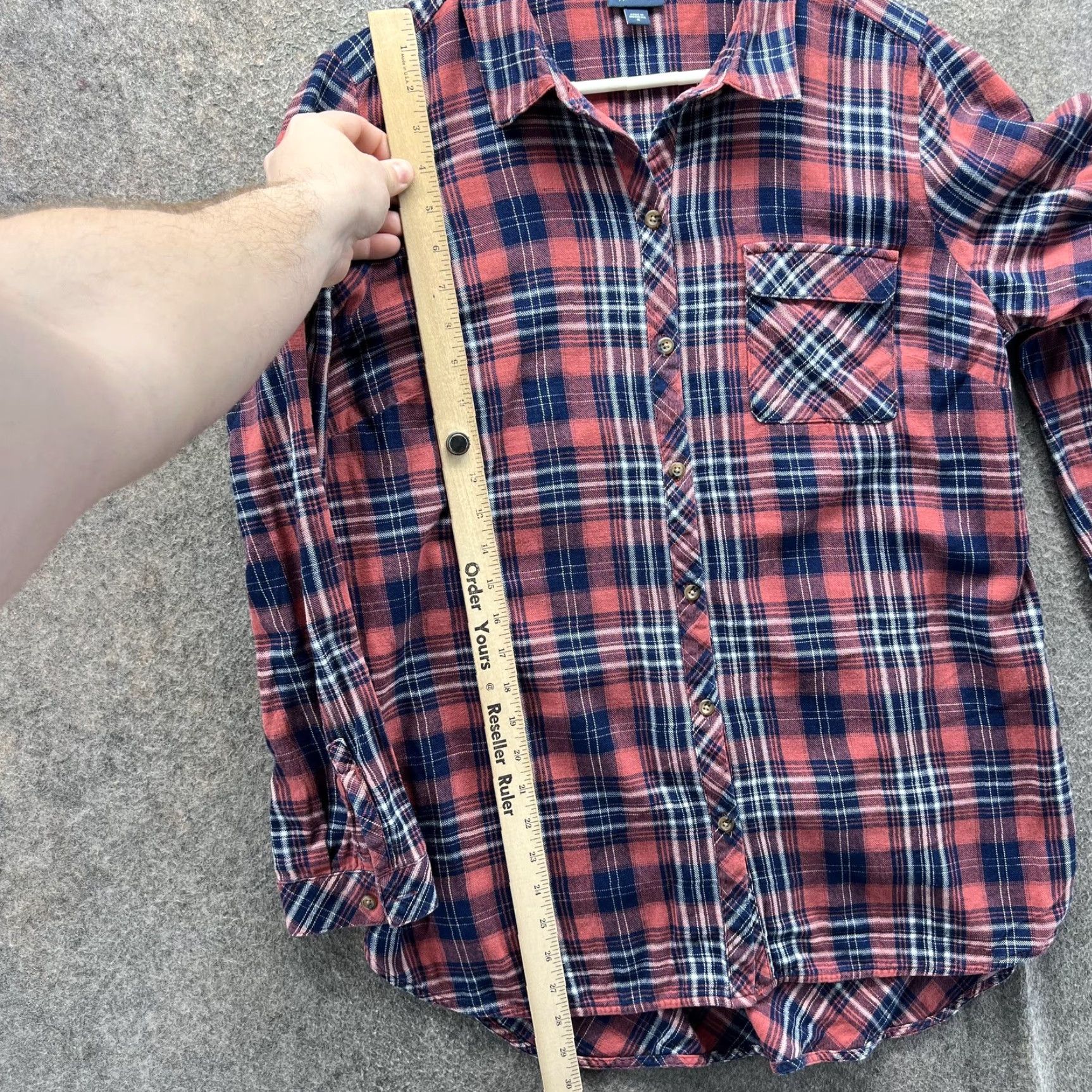 J. Jill J. Jill Shirt Womens Medium Red Plaid Button-Up Tunic Flannel Long Sleeve Red/Blue White Plaid Shirt Womens Medium Mens Women’s Tunic Size M / US 6-8 / IT 42-44 - 5 Thumbnail