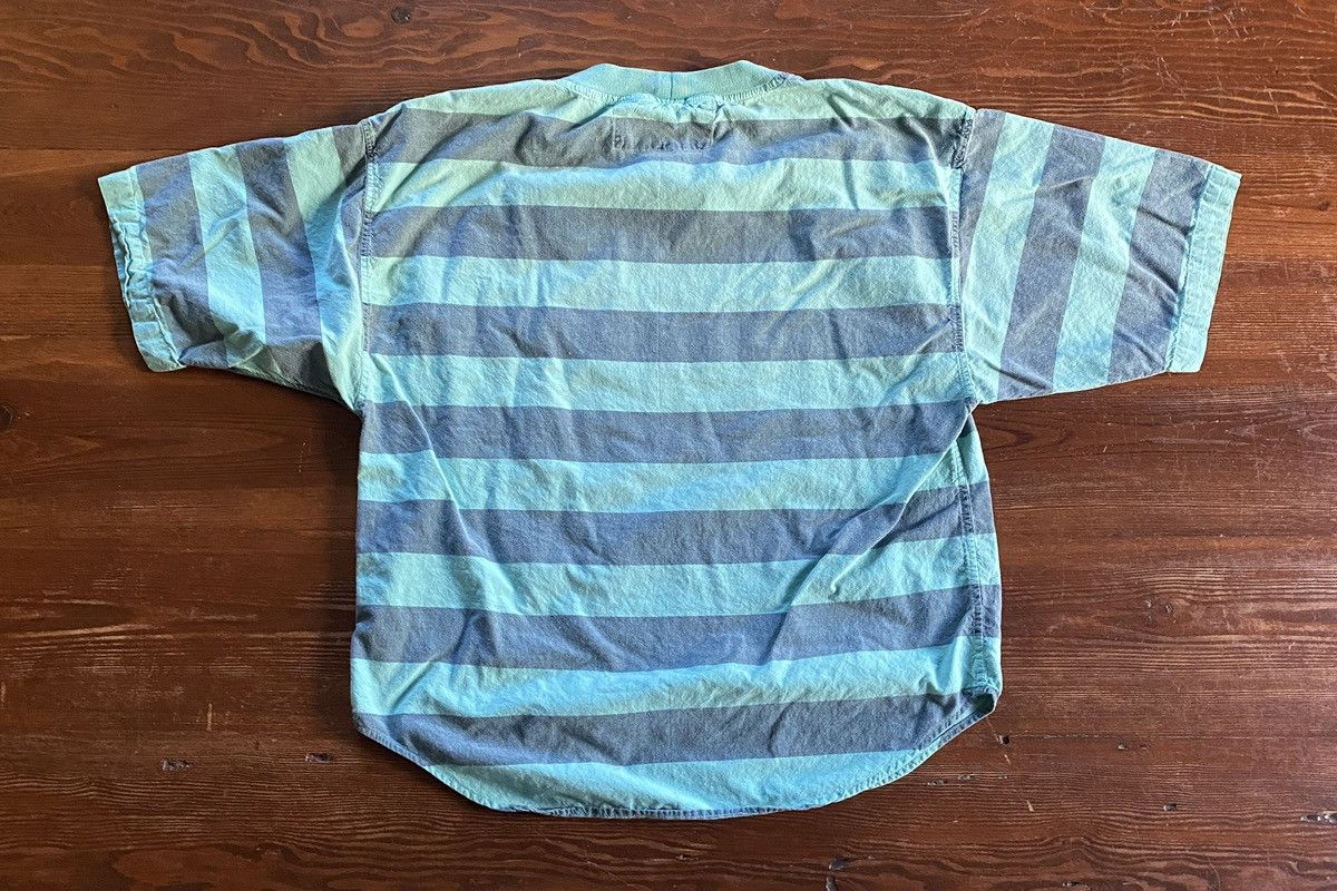 Vintage Vintage 90s Generalities Faded Striped Denim Like Pocket Tee Size US L / EU 52-54 / 3 - 11 Thumbnail