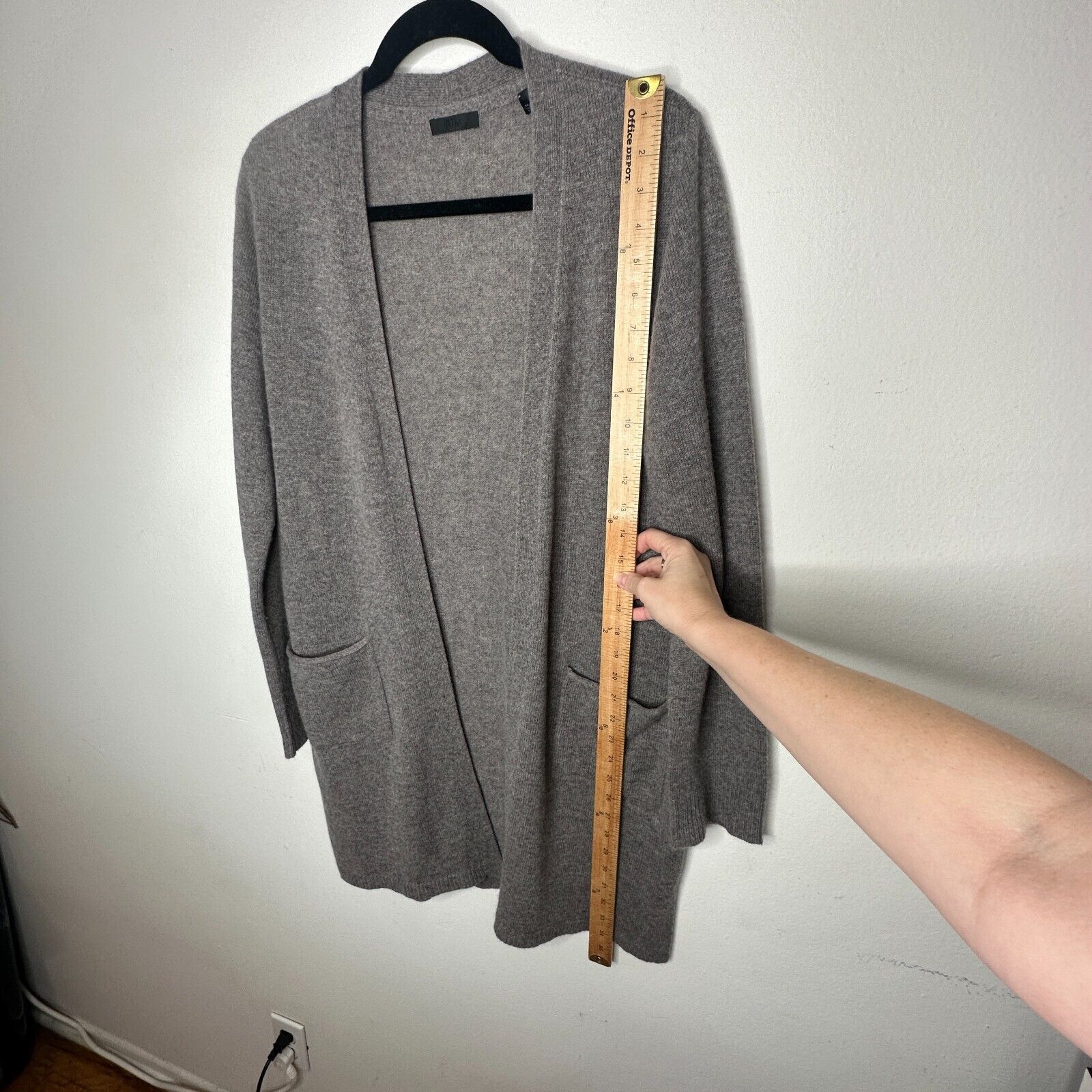 ATM ATM Gray Cashmere Open Long Sleeve Pockets Side Slits Med Size M / US 6-8 / IT 42-44 - 9 Thumbnail