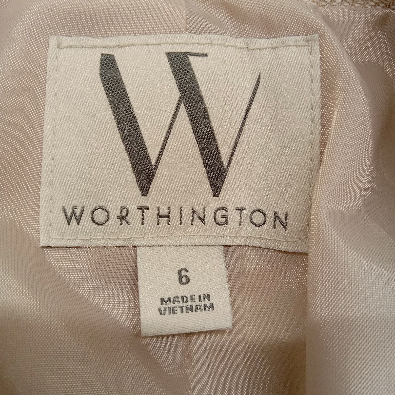 Worthington Worthington Blazer Jacket 6 Women's Biege Lined New Size S / US 4 / IT 40 - 4 Thumbnail
