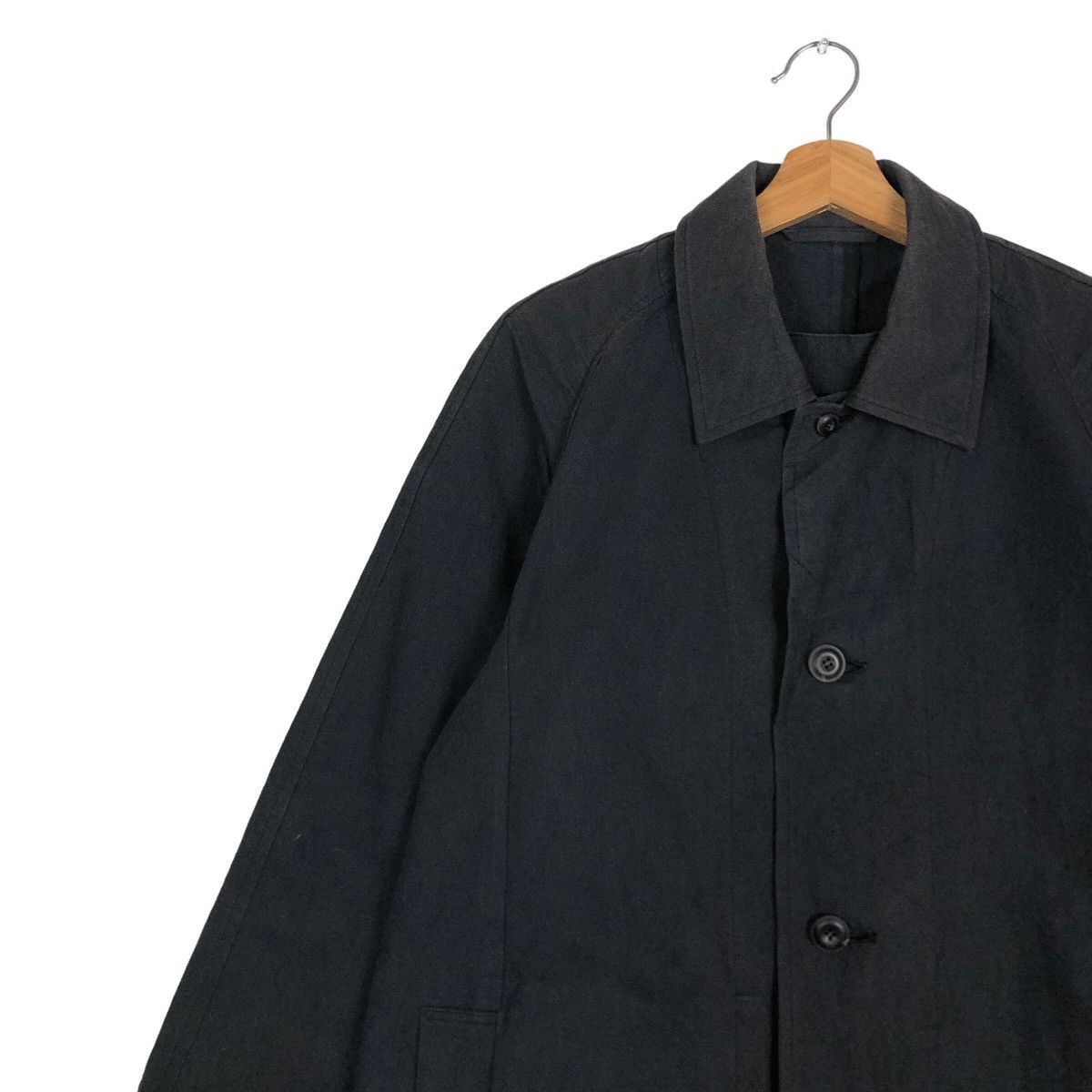 Issey Miyake 🔥Rich Black Long Fly Coats Jacket The Hinoki Japan Size US M / EU 48-50 / 2 - 8 Thumbnail