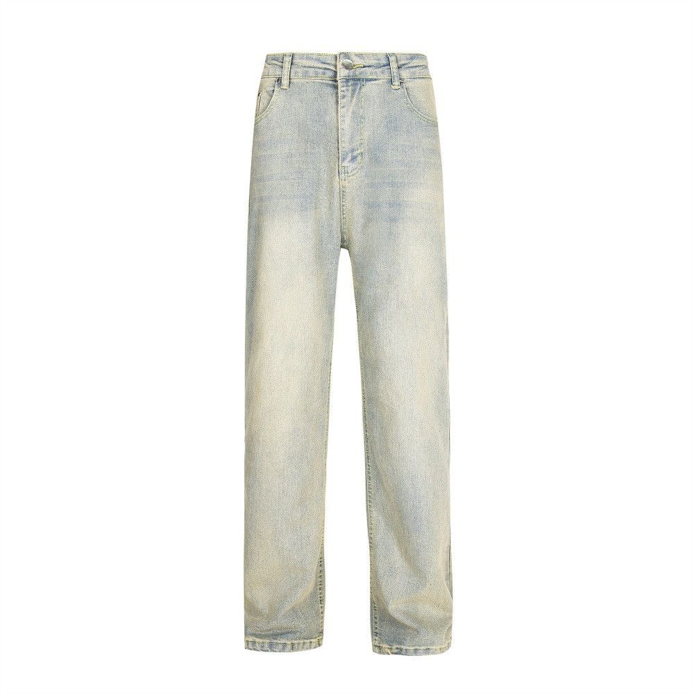 Japanese Brand × Jean Punk street heavy washed distressed straight casual jeans Size US 32 / EU 48 - 1 Thumbnail