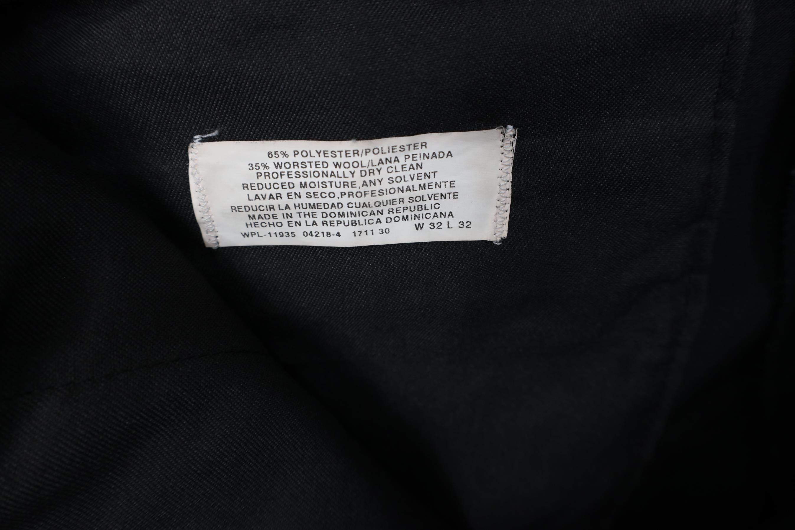 Vintage Vintage 90s Streetwear Wool Blend Wide Leg Chino Pants Black Size US 32 / EU 48 - 7 Thumbnail
