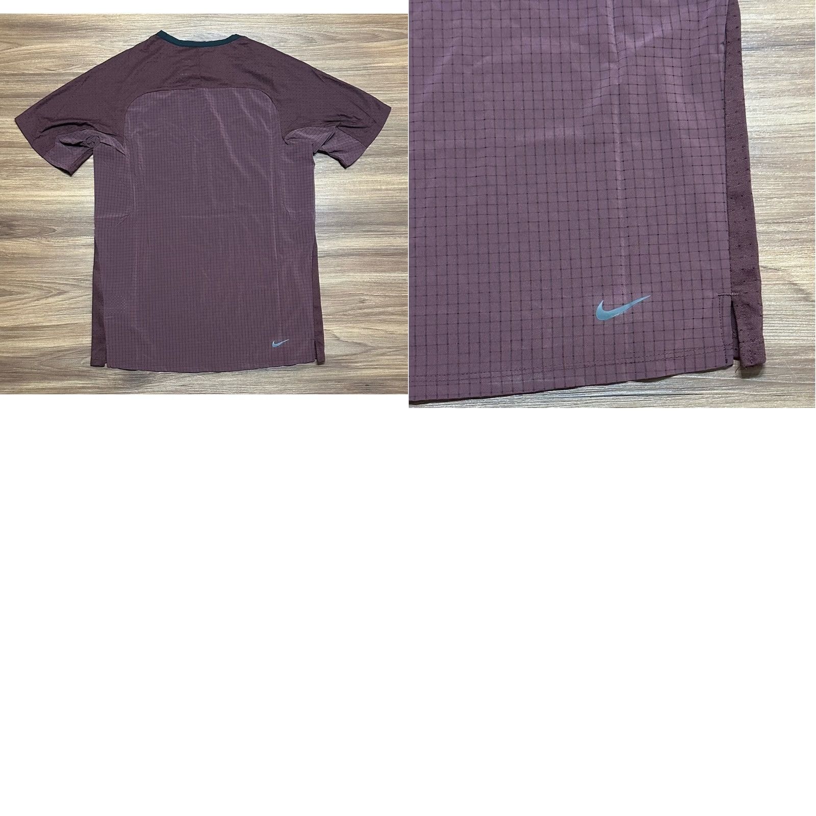 Nike Nike Nike Trail Dri Fit Solar Chase Shirt Red Burgundy Athletic DV9305 652 S Sz Men Size US S / EU 44-46 / 1 - 8 Thumbnail