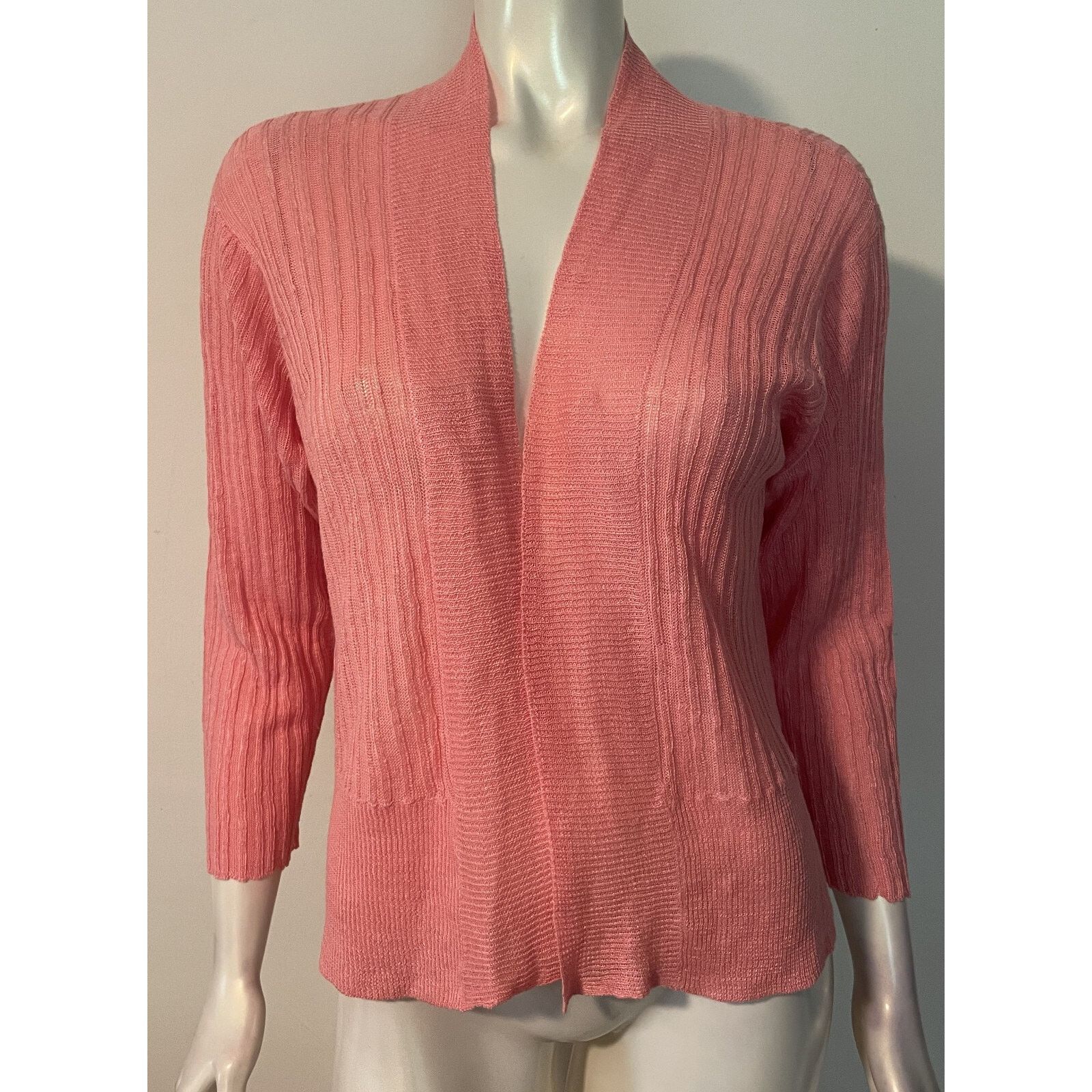 Eileen Fisher Eileen Fisher Flamingo Pink Linen Cardigan Sweater NWT XL Size XL / US 12-14 / IT 48-50 - 1 Thumbnail