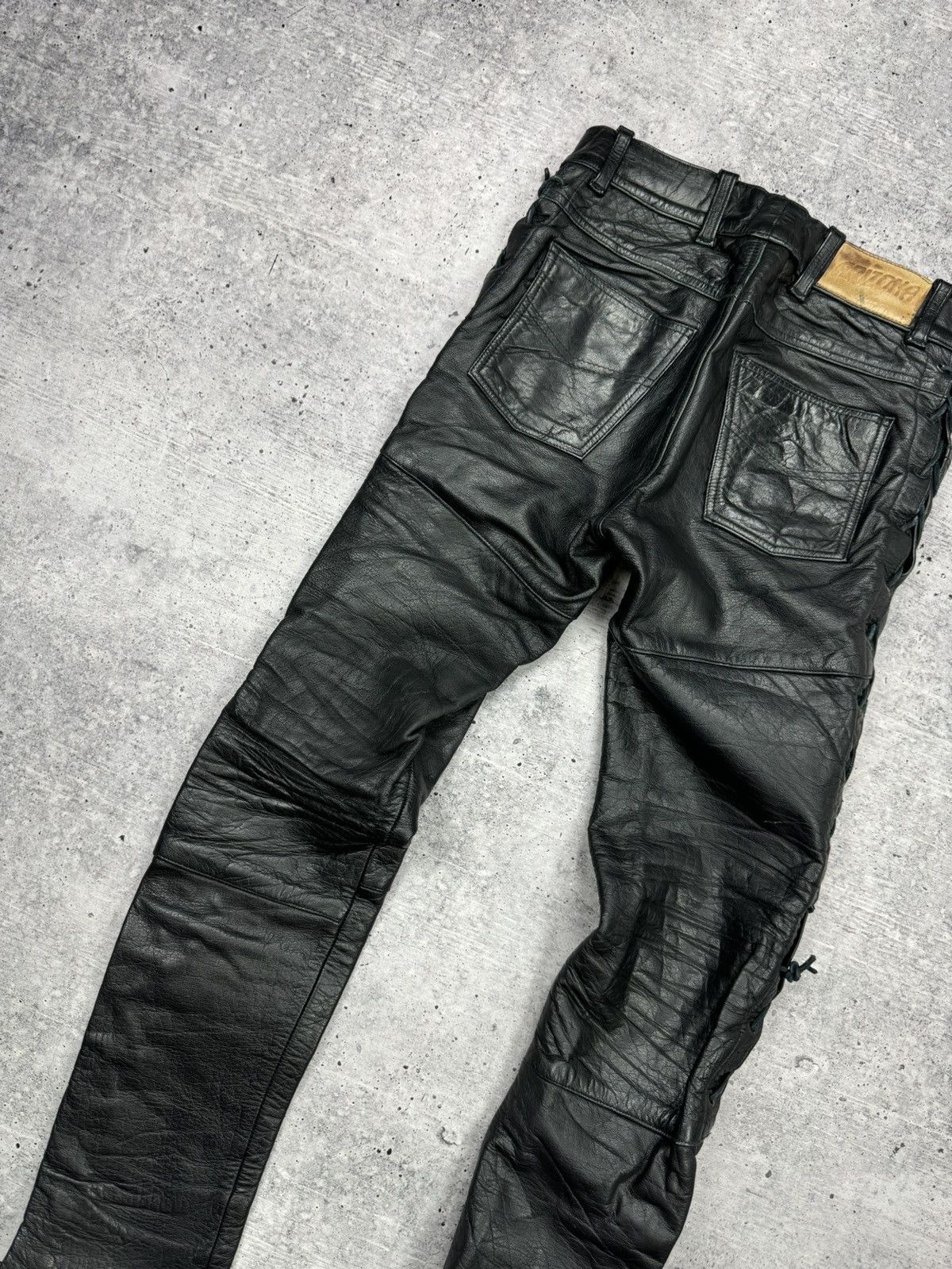 Genuine Leather × Vintage Vintage 90’s Y2K Style Casual Cowboy Genuine Leather Pants Size US 30 / EU 46 - 19 Thumbnail