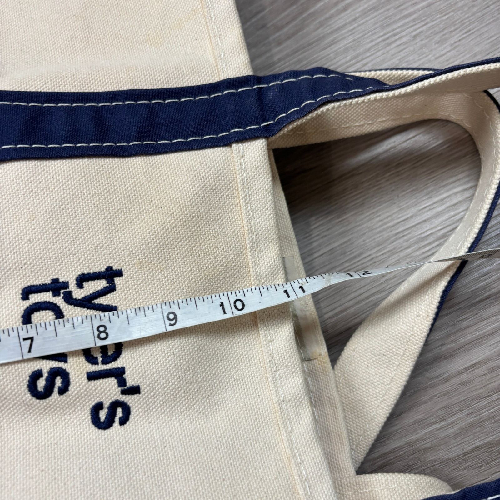 L.L. Bean × Vintage Vintage LL Bean Boat and Tote Medium Canvas Tote 18x11 Blue Size ONE SIZE - 8 Thumbnail