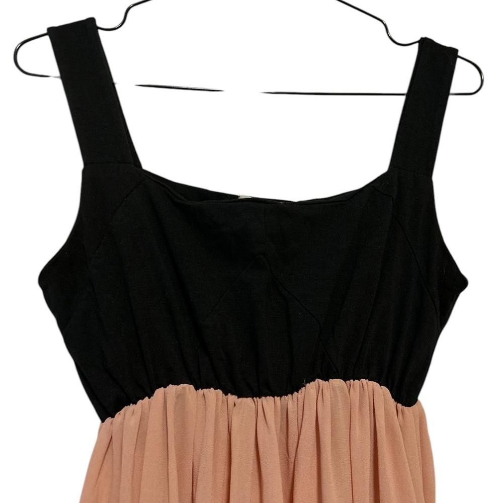 Designer Black and Peach Maxi Dress Size M / US 6-8 / IT 42-44 - 2 Thumbnail