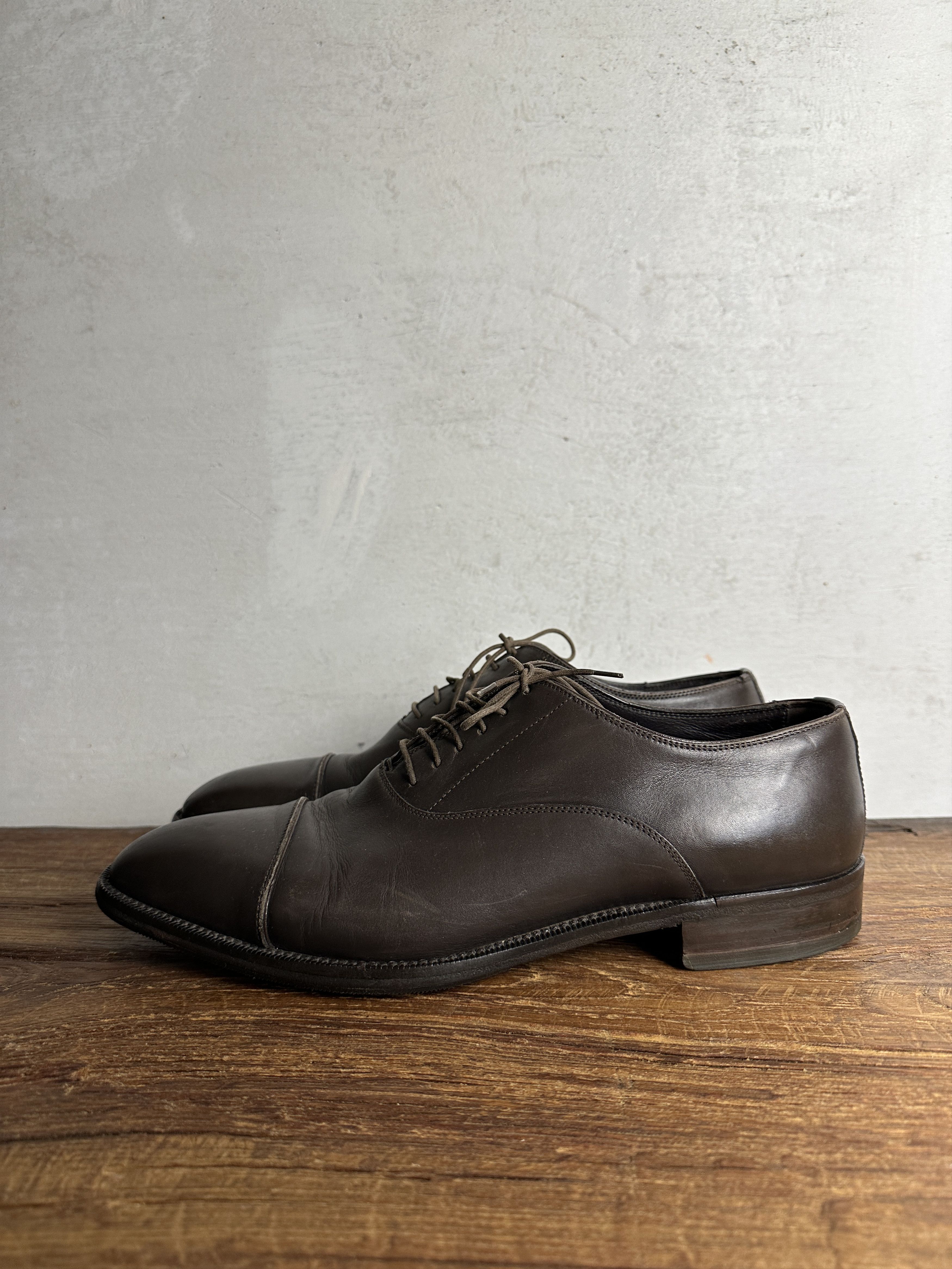 Ermenegildo Zegna Ermenegildo Zegna Chocolate Brown Derby Shoes Size US 11 / EU 44 - 1 Thumbnail